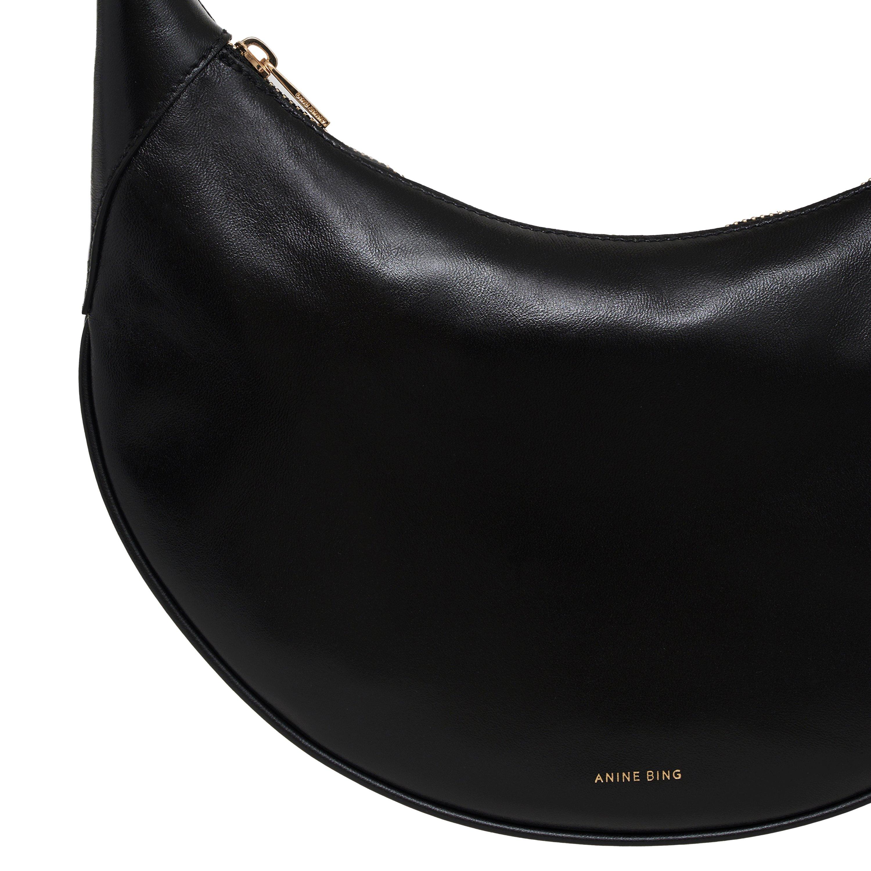  Black - Anine Bing - Womens Kate Leather Hobo Bag - 5