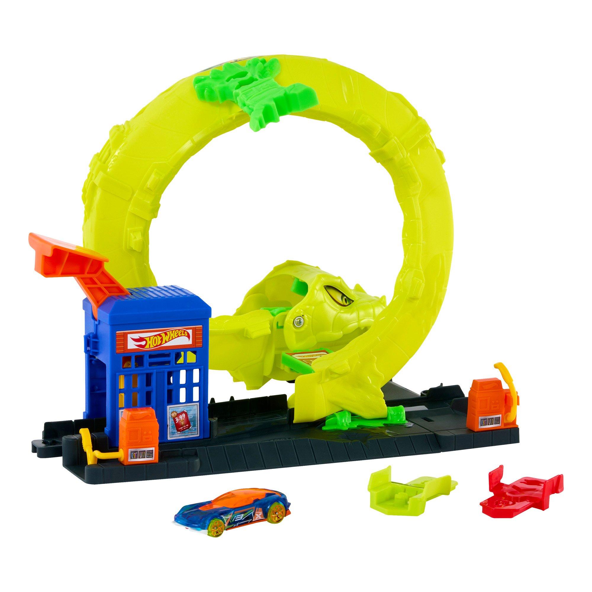 Multi - Hot Wheels - Wheels City Snake Attack Gas Station Playset - 2