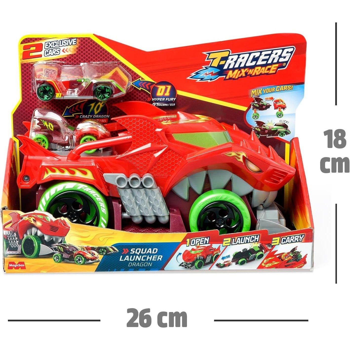 Multicolorido - T-Racers - T-Racers Mix N Race Squad Launcher Dragon & Shark - 4