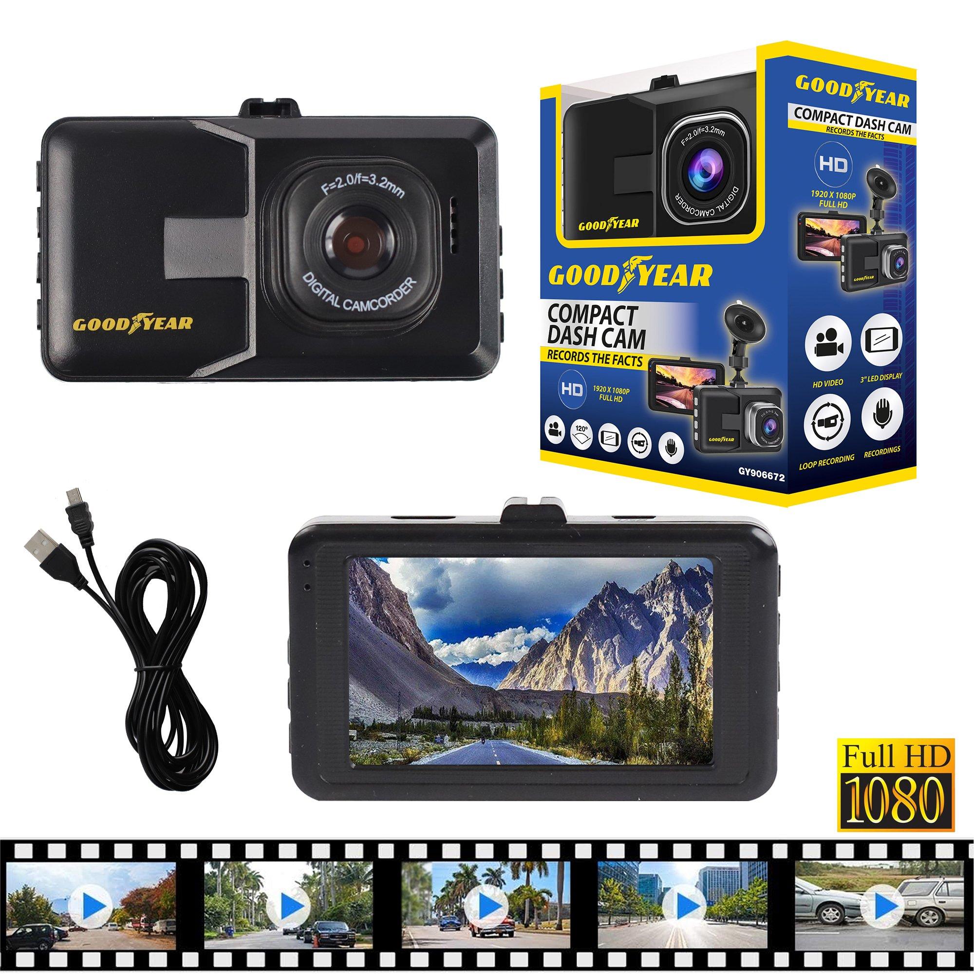 Black - Goodyear - Compact Dash Cam - 2