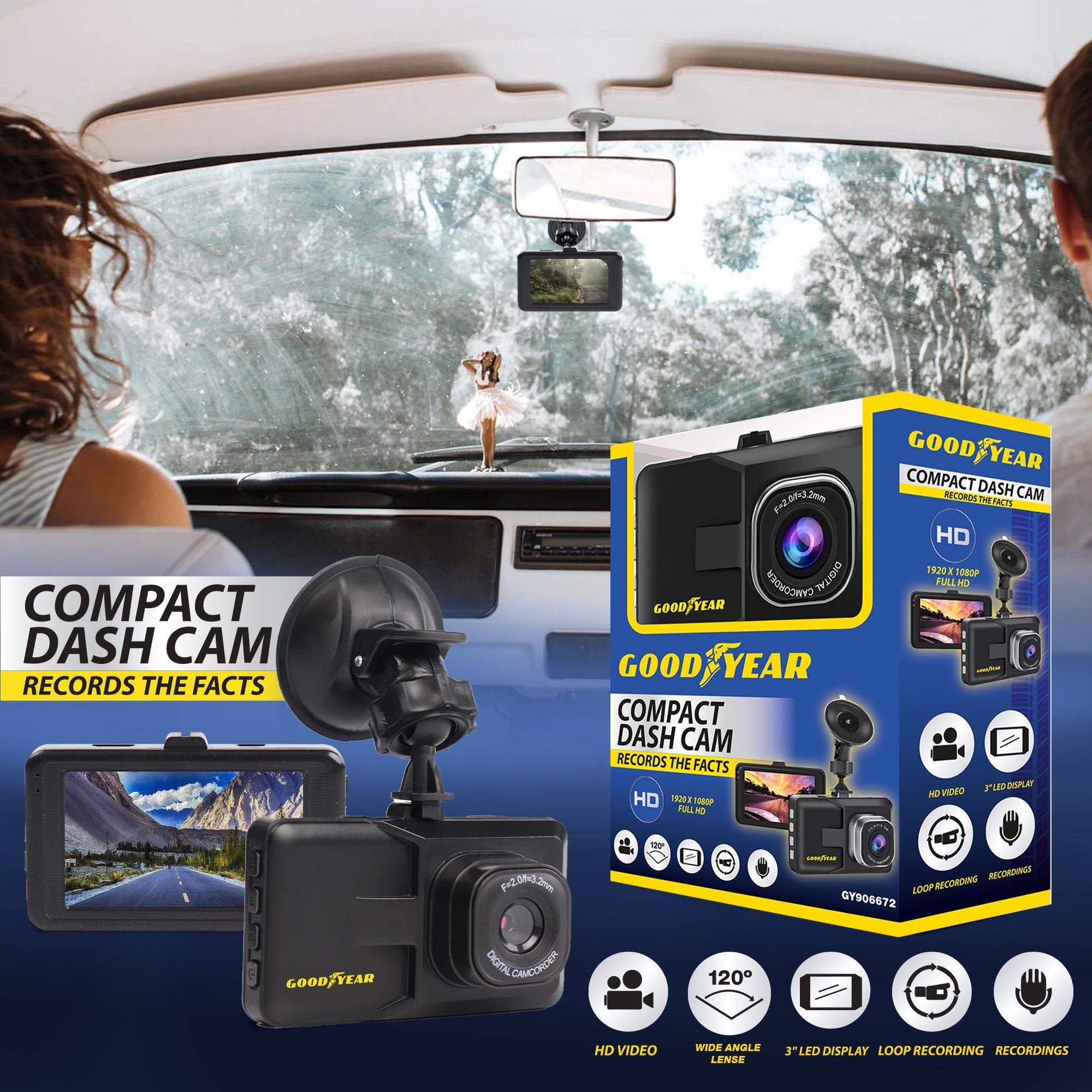 Black - Goodyear - Compact Dash Cam - 6