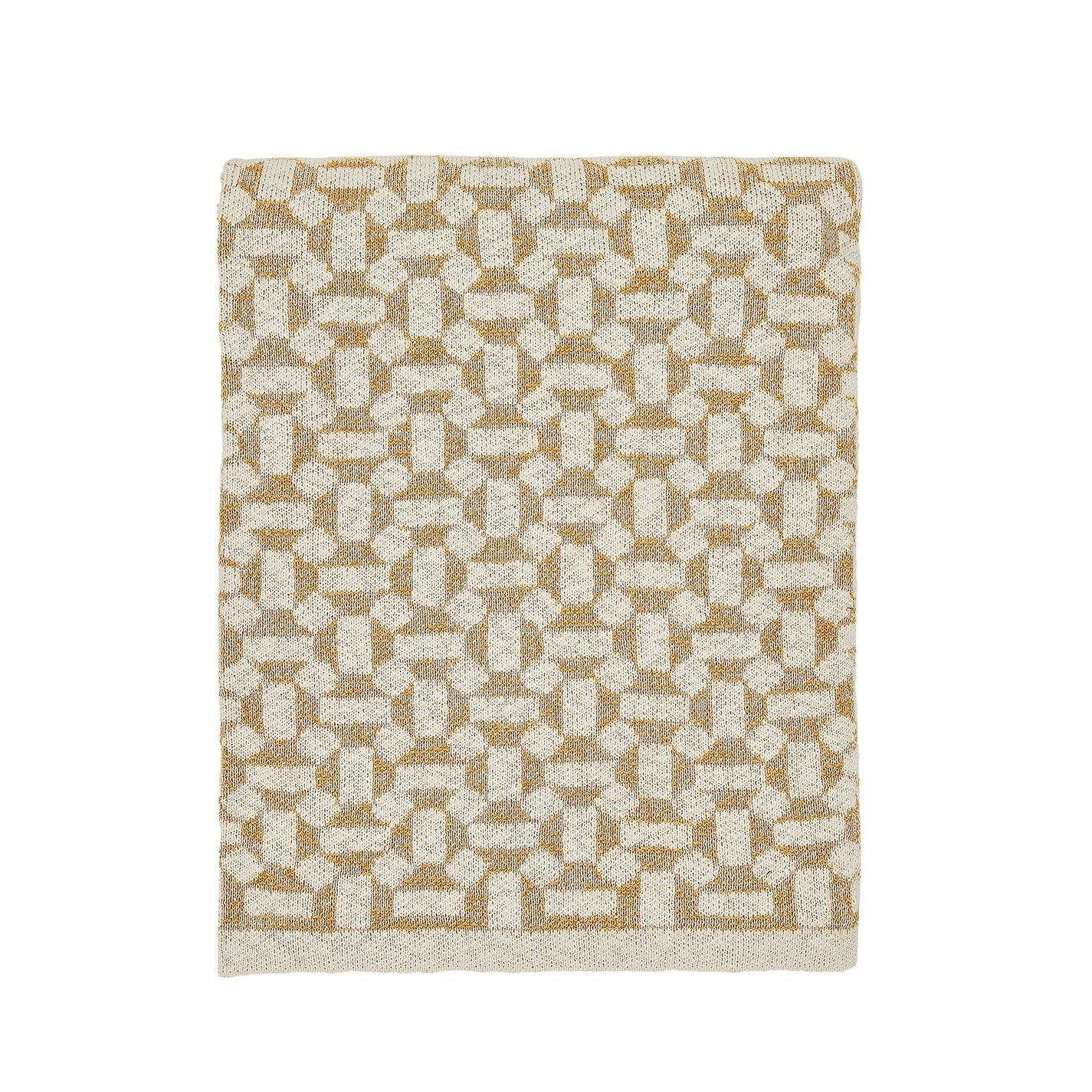 Gold - Joules - Honey & Crumpets Geo Throw - 2