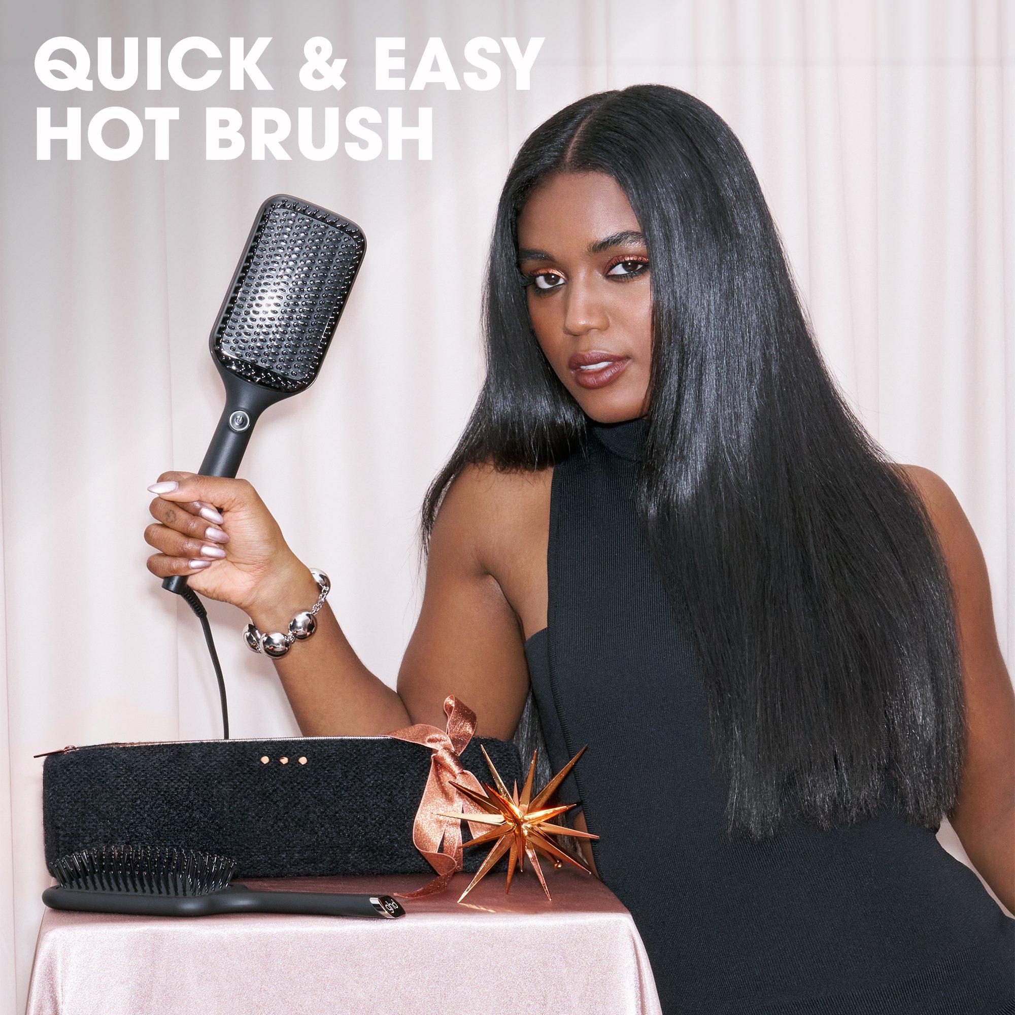 None - GHD - ghd Glide+ Max Smoothing Hot Brush Festive Gift Set in Black - 3