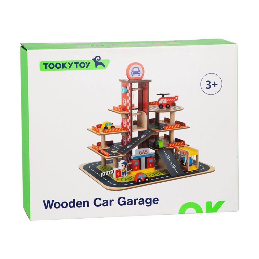 Multi - Tooky Toy - Wooden Garage - 5