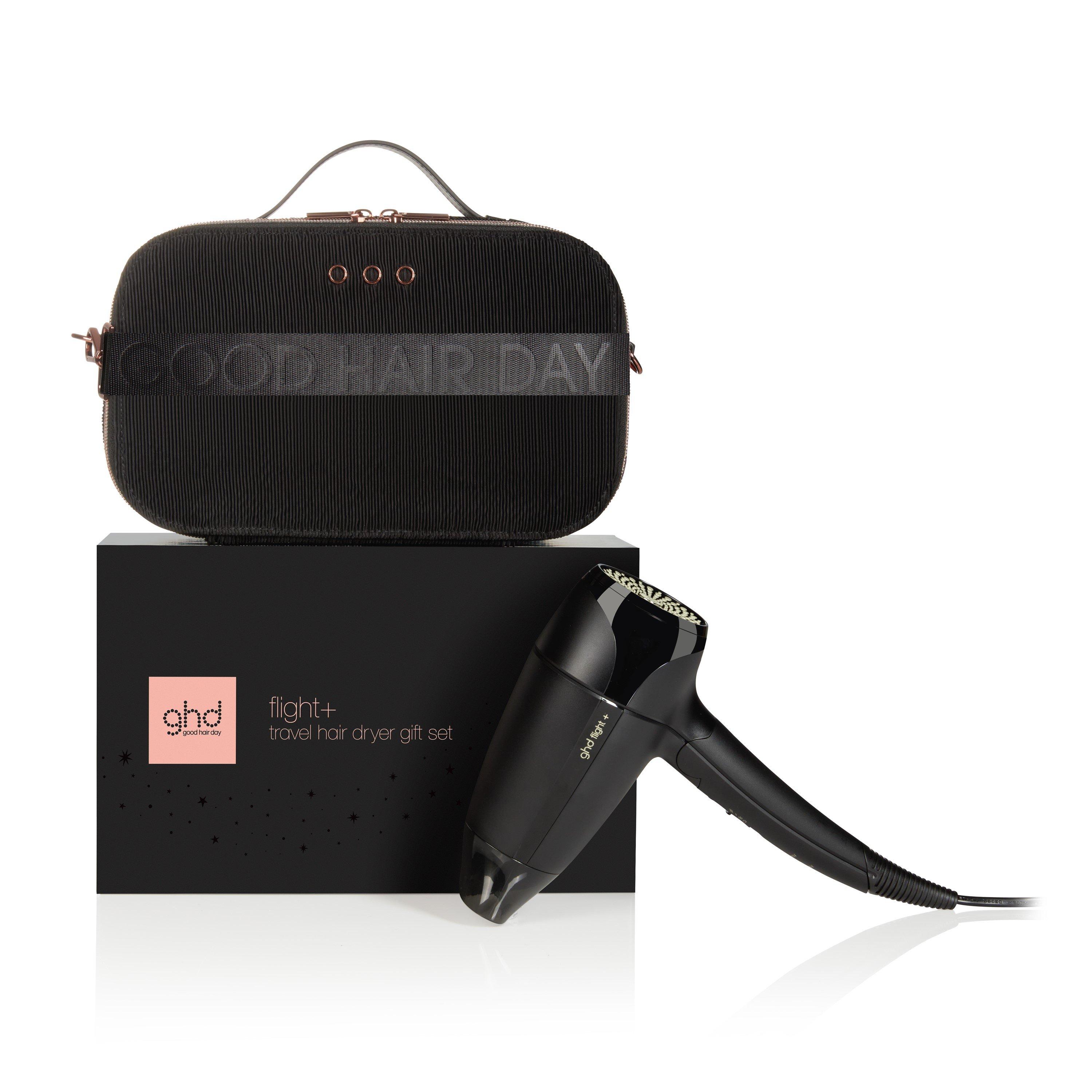 Black - GHD - ghd flight+ festive gift set - travel hair dryer - 3