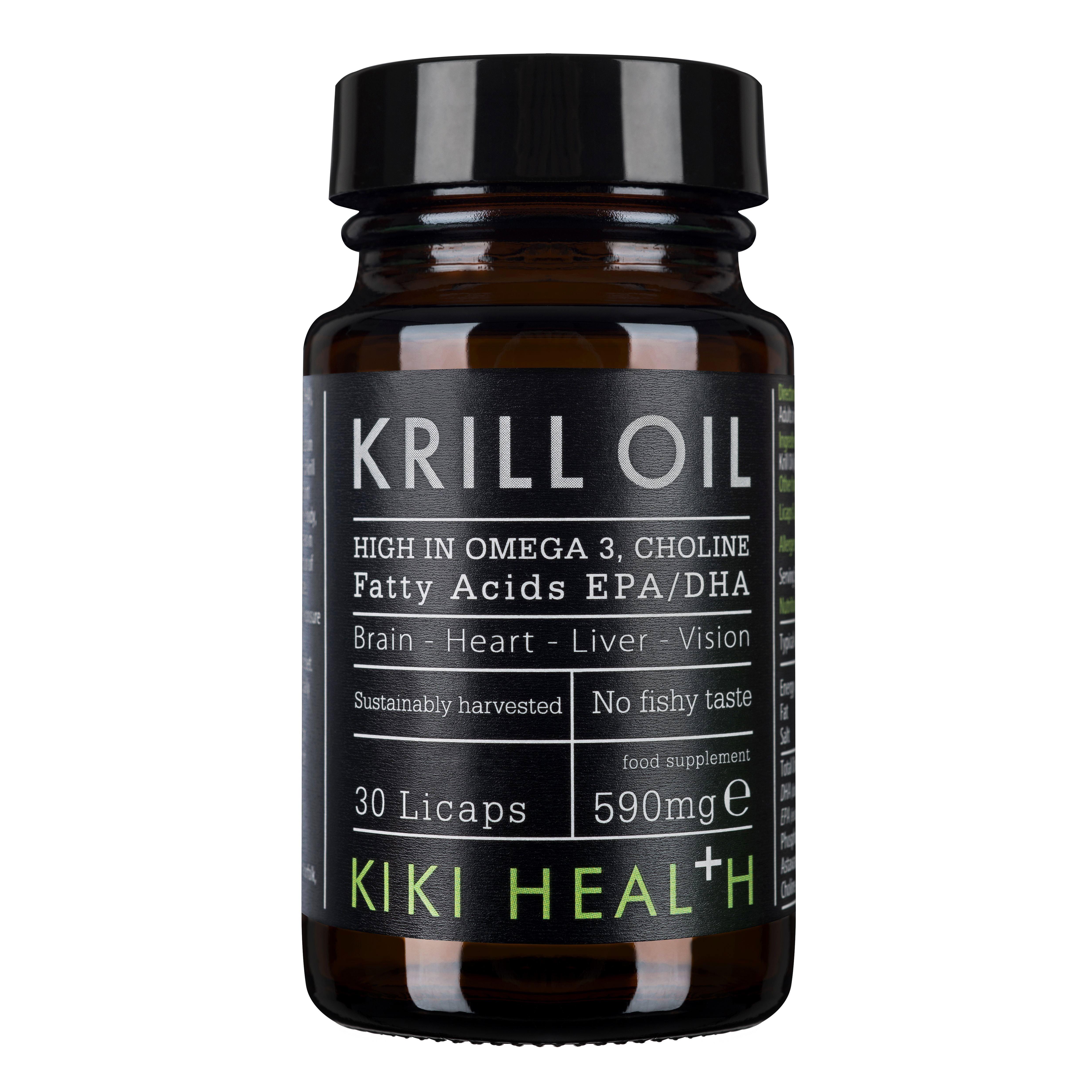 Black - Kiki Health - Krill Oil Softgel Capsules - 1