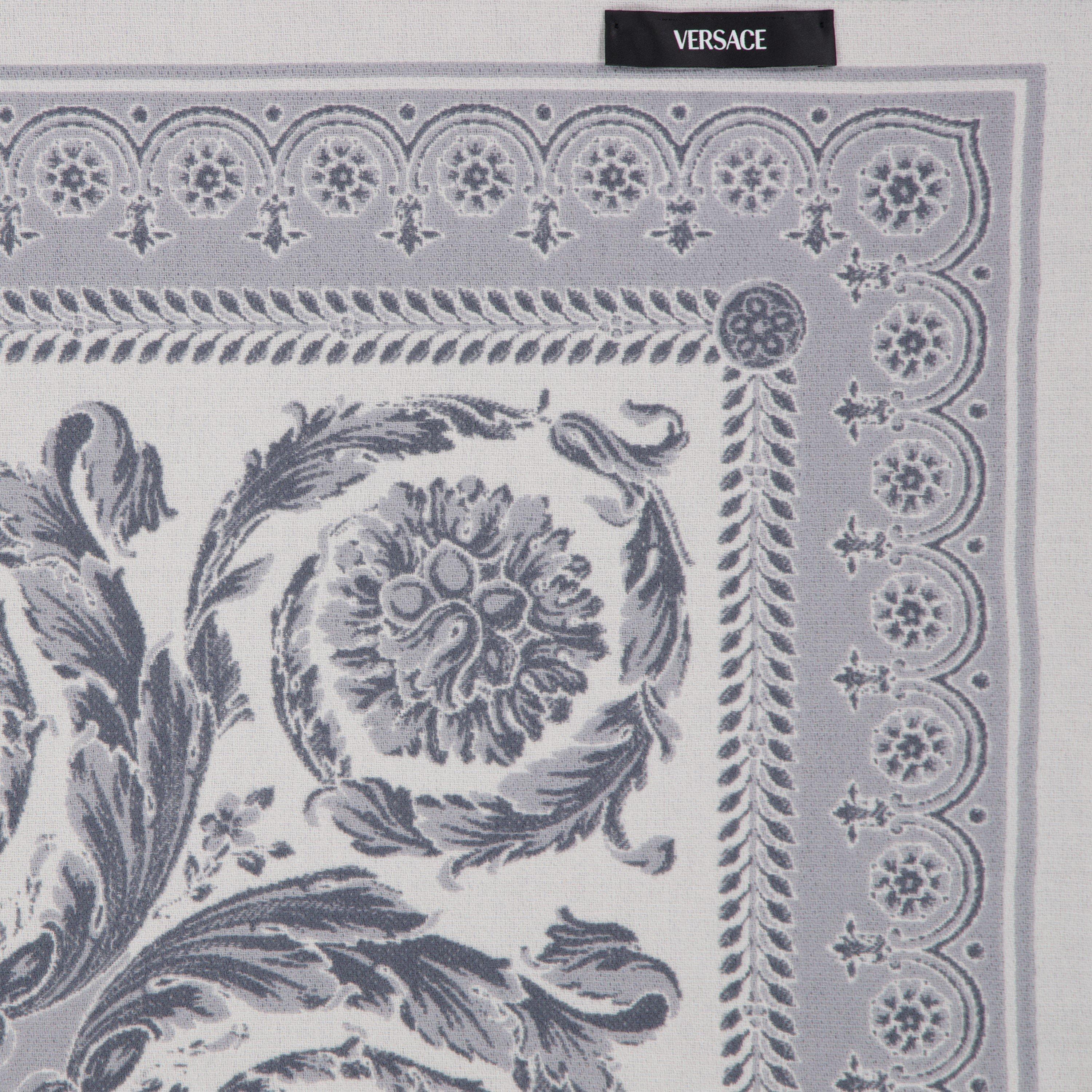 Silver - Versace Home - Versace Crete de Fleur Plaid Blanket - 2