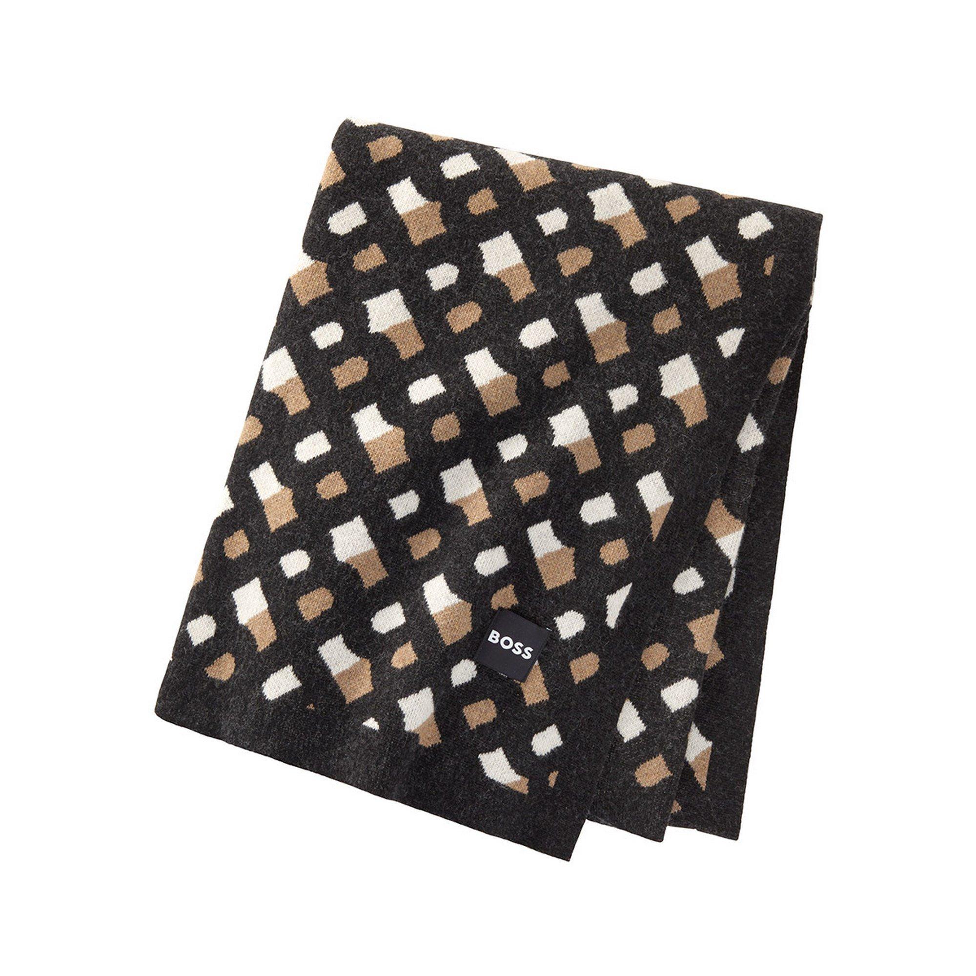 Black/Brown - Boss Home - Monogram Throw - 1