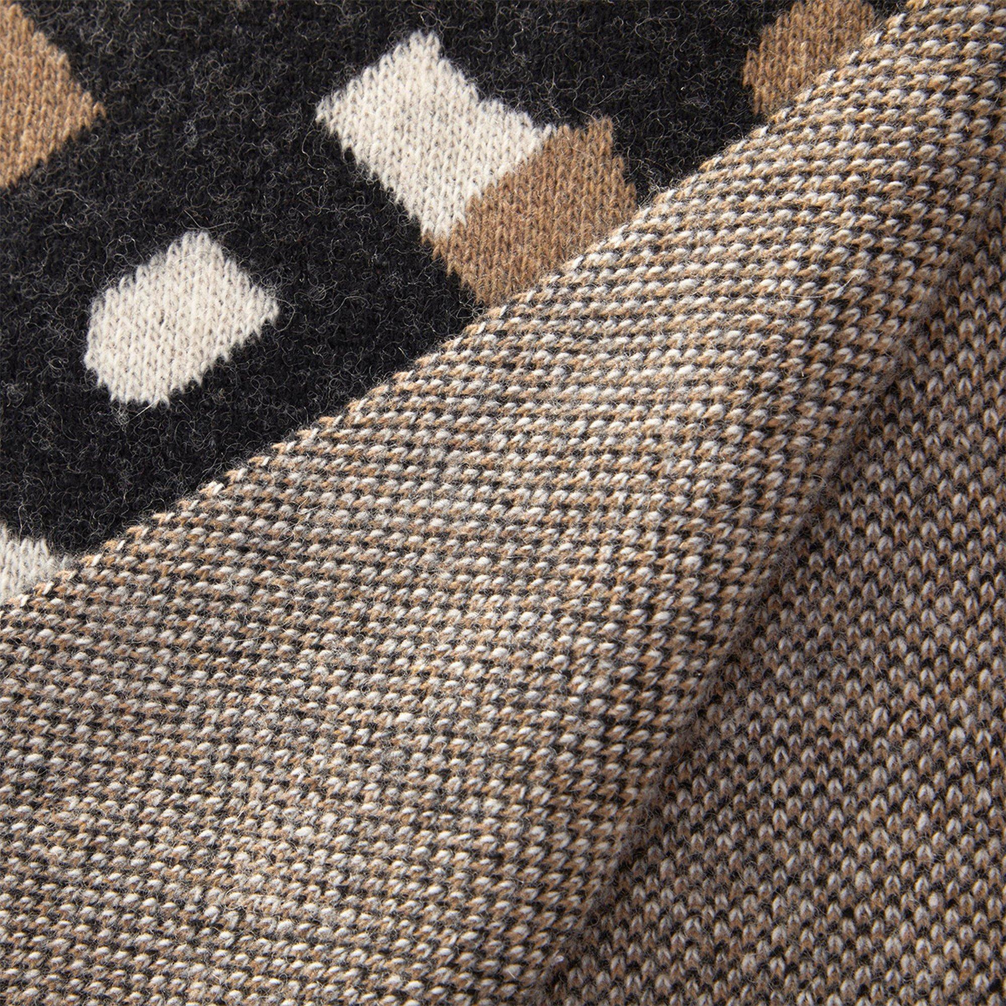 Black/Brown - Boss Home - Monogram Throw - 2