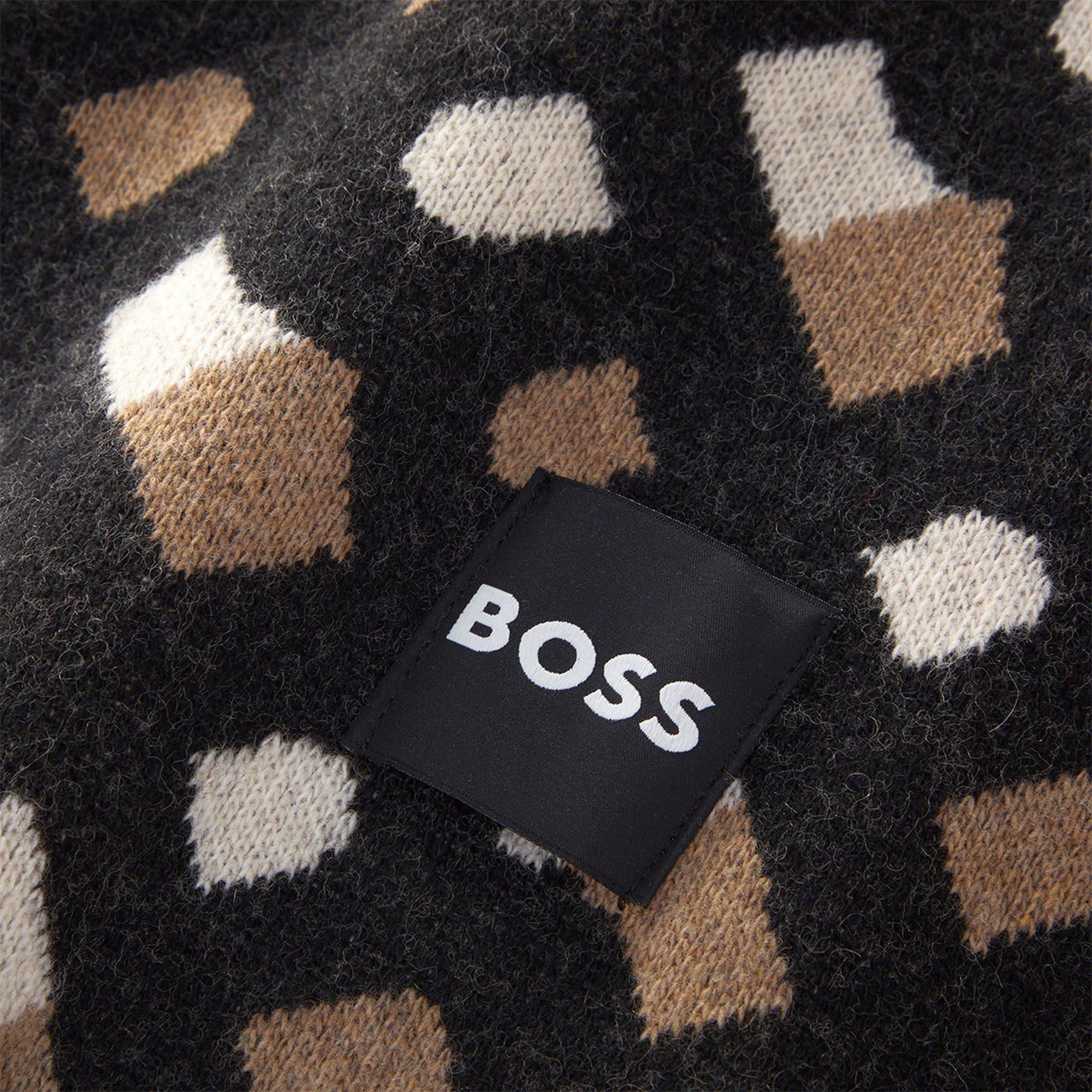 Black/Brown - Boss Home - Monogram Throw - 3