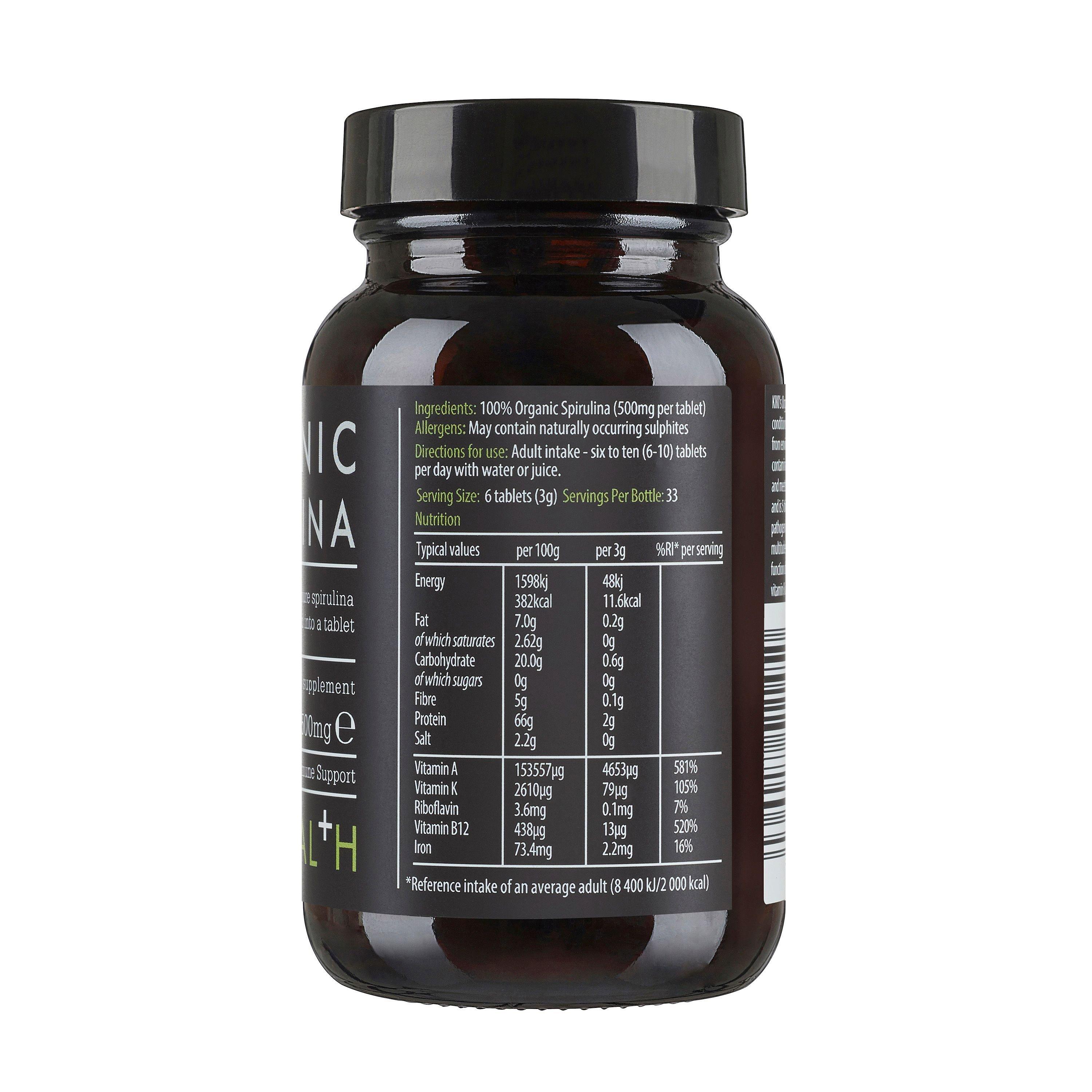 Black - Kiki Health - Organic Spirulina Tablets - 2