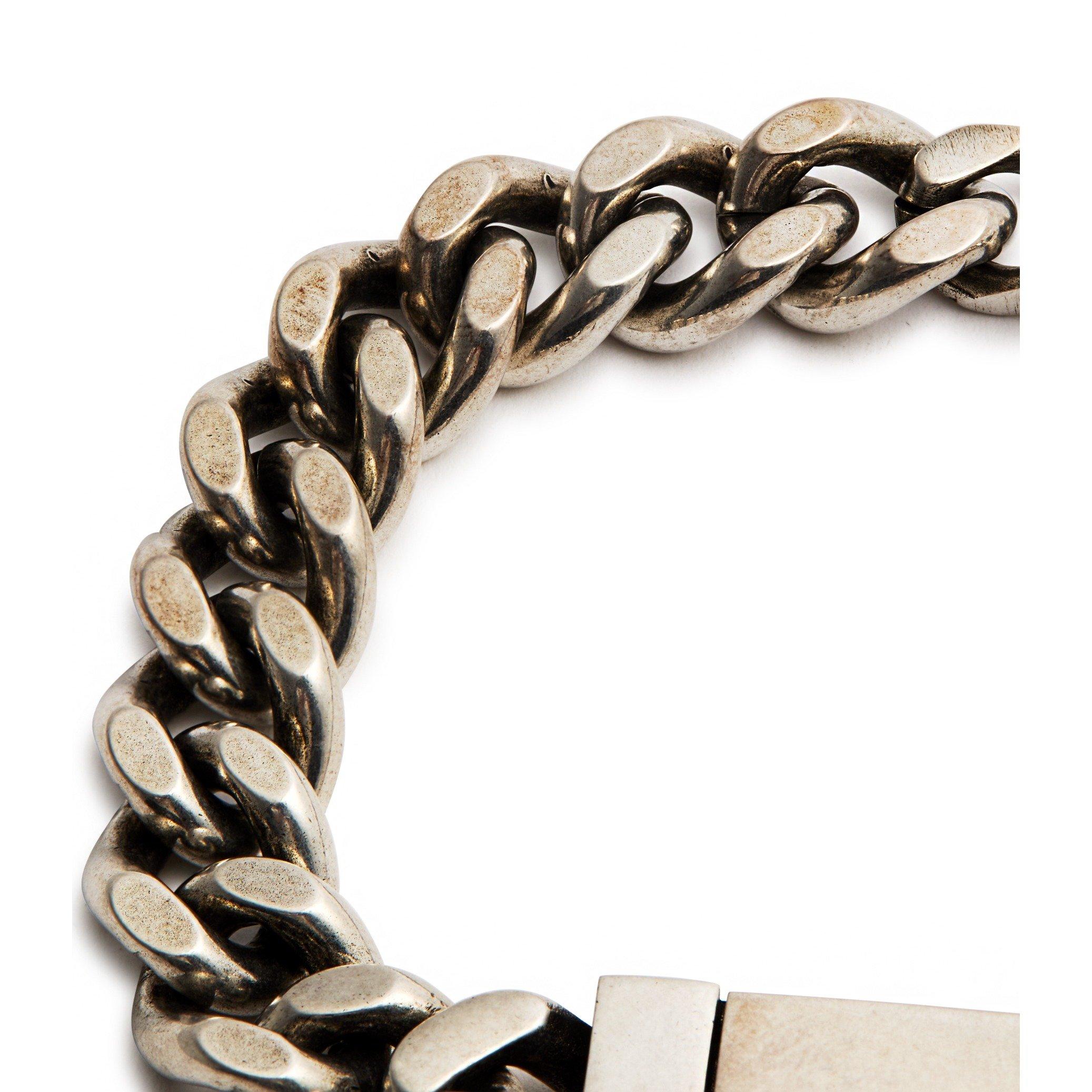 SILVER - Saint Laurent - SL BRASS METAL BRACELET - 2