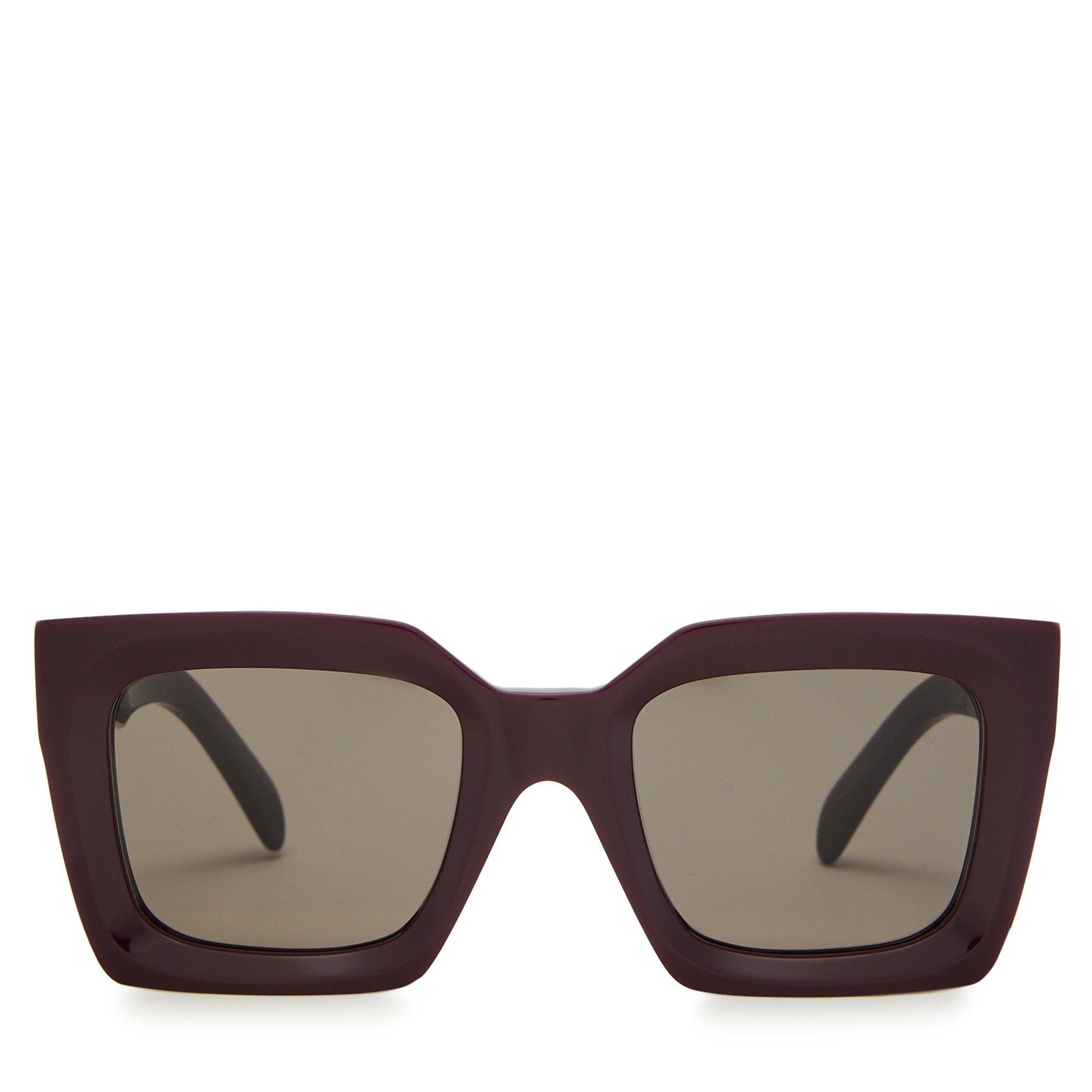 BROWN HAVANA - Celine - Women's Triomphe Acetate Square Sunglasses - 2