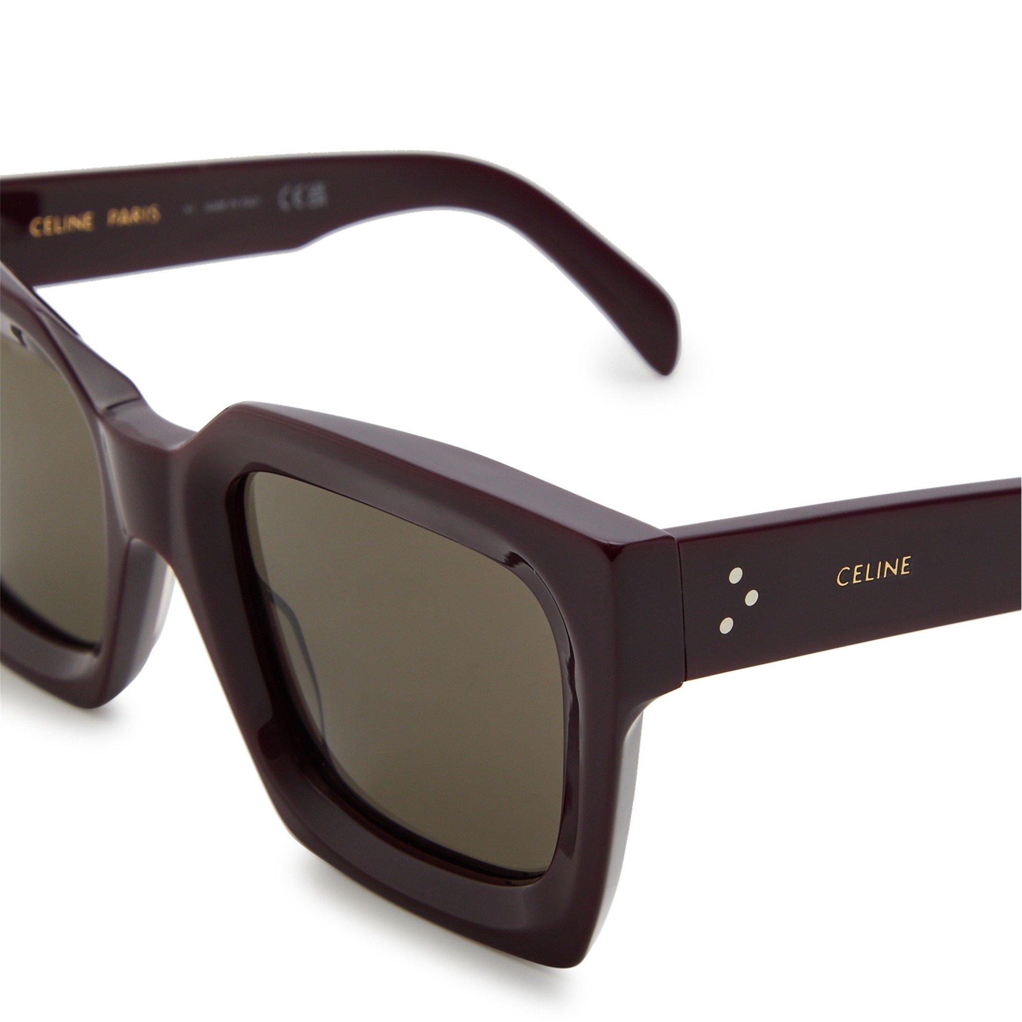 BROWN HAVANA - Celine - Women's Triomphe Acetate Square Sunglasses - 3