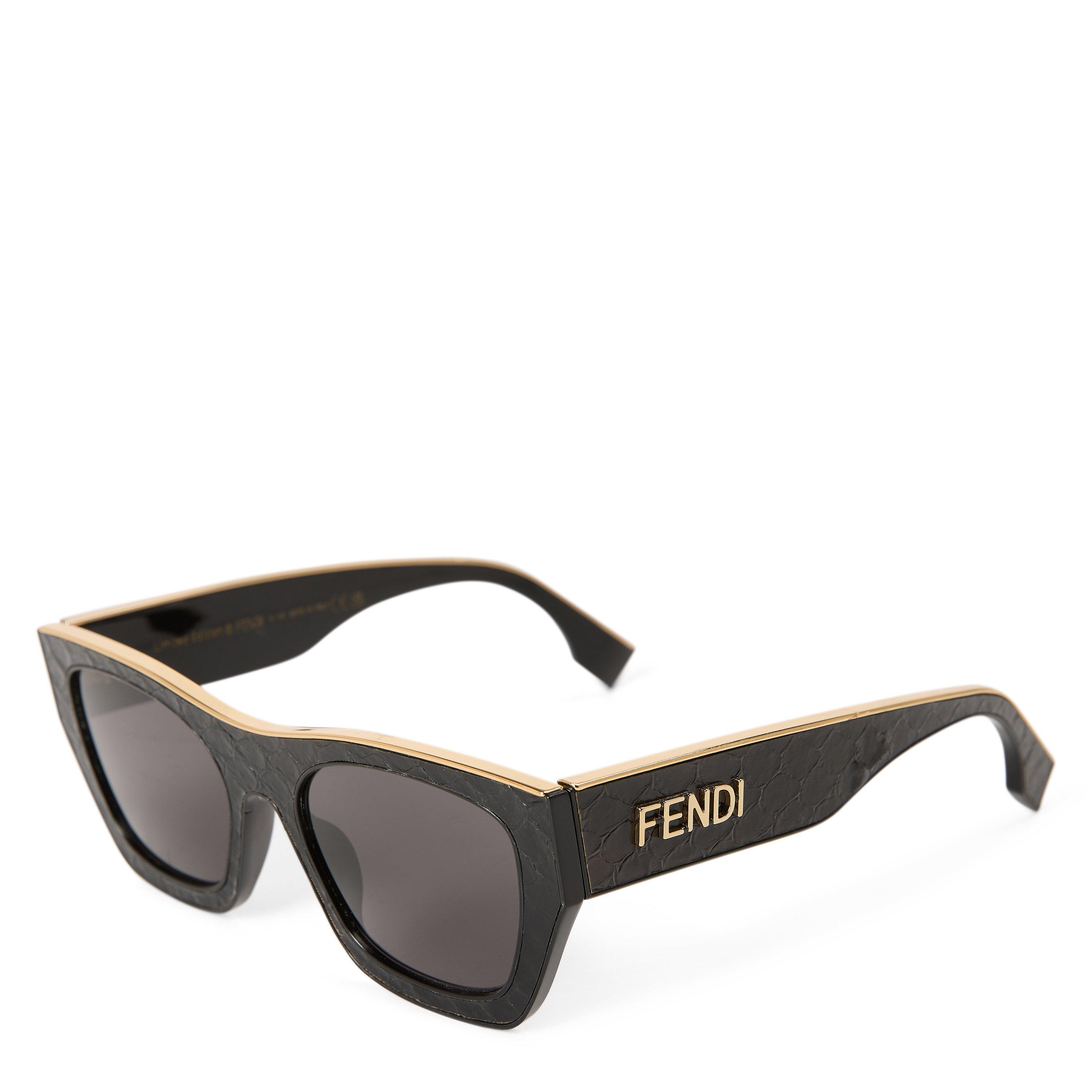 BLACK - Fendi - FENDI F RECTANGULAR LEATH - 1