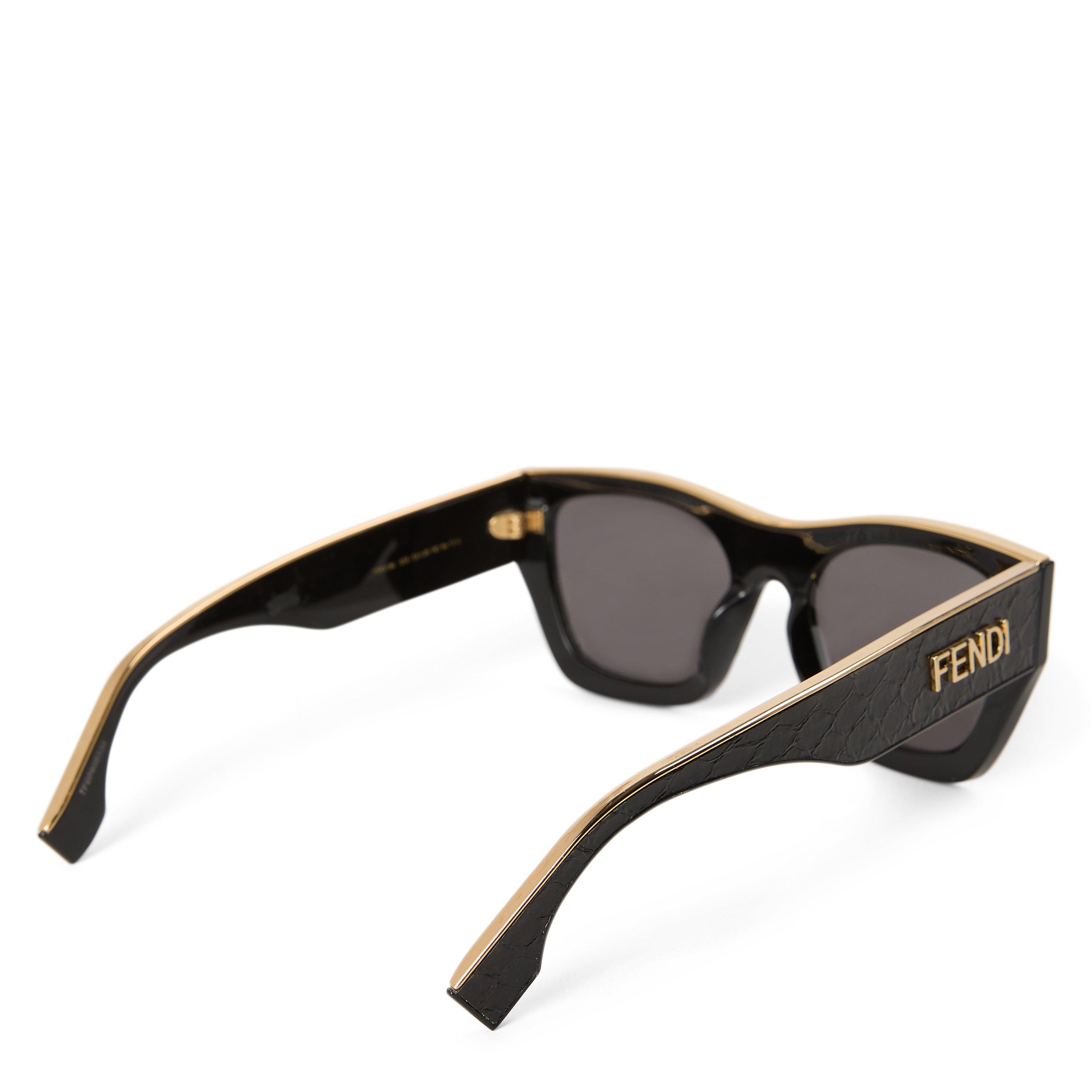 BLACK - Fendi - FENDI F RECTANGULAR LEATH - 2