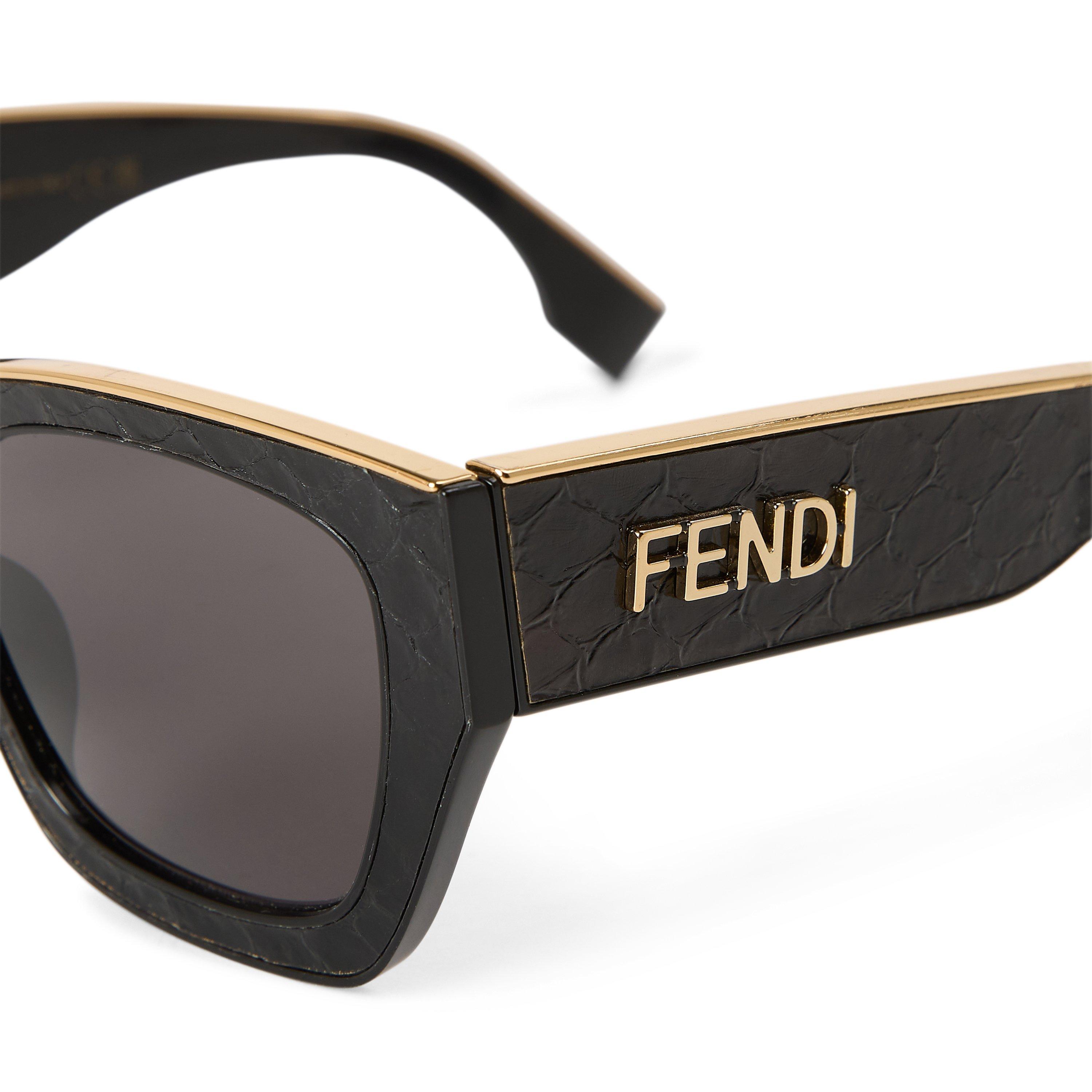 BLACK - Fendi - FENDI F RECTANGULAR LEATH - 3