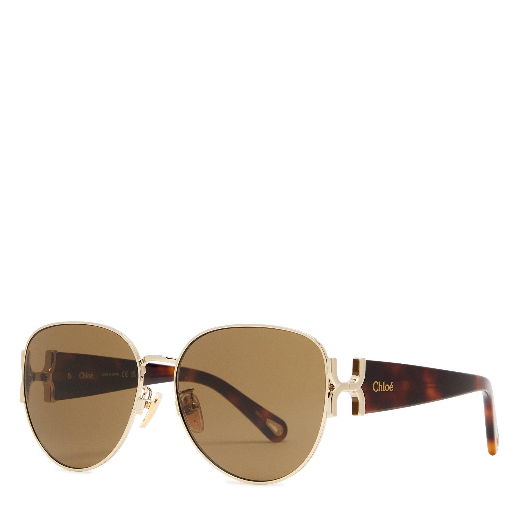 BROWN HAVANA - Chloe - CHLOE F LOGO ROUND ACETATE SG - 1