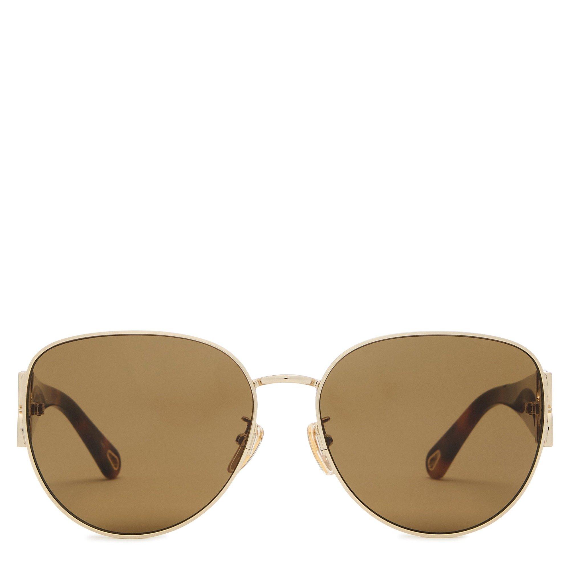 BROWN HAVANA - Chloe - CHLOE F LOGO ROUND ACETATE SG - 2