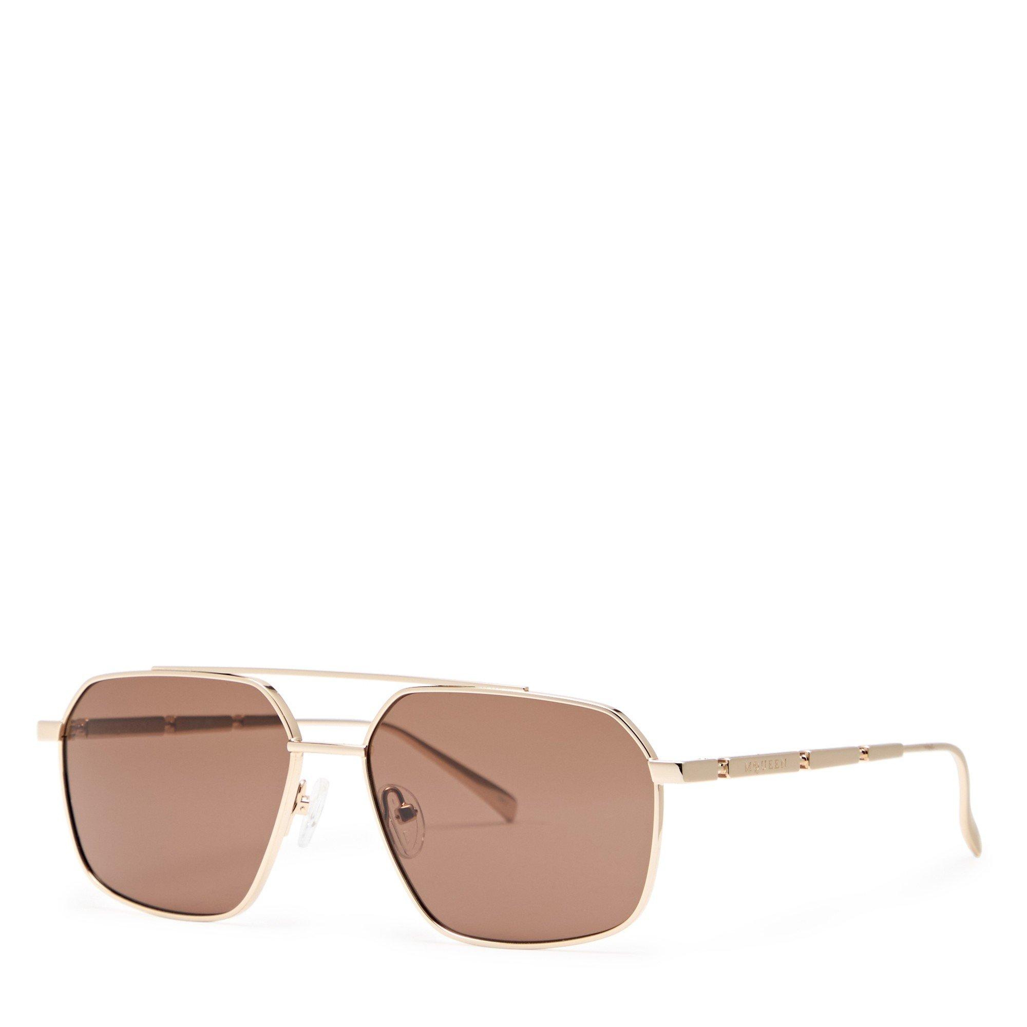GOLD - Alexander McQueen - AMQ M AVIATOR METAL SG - 1