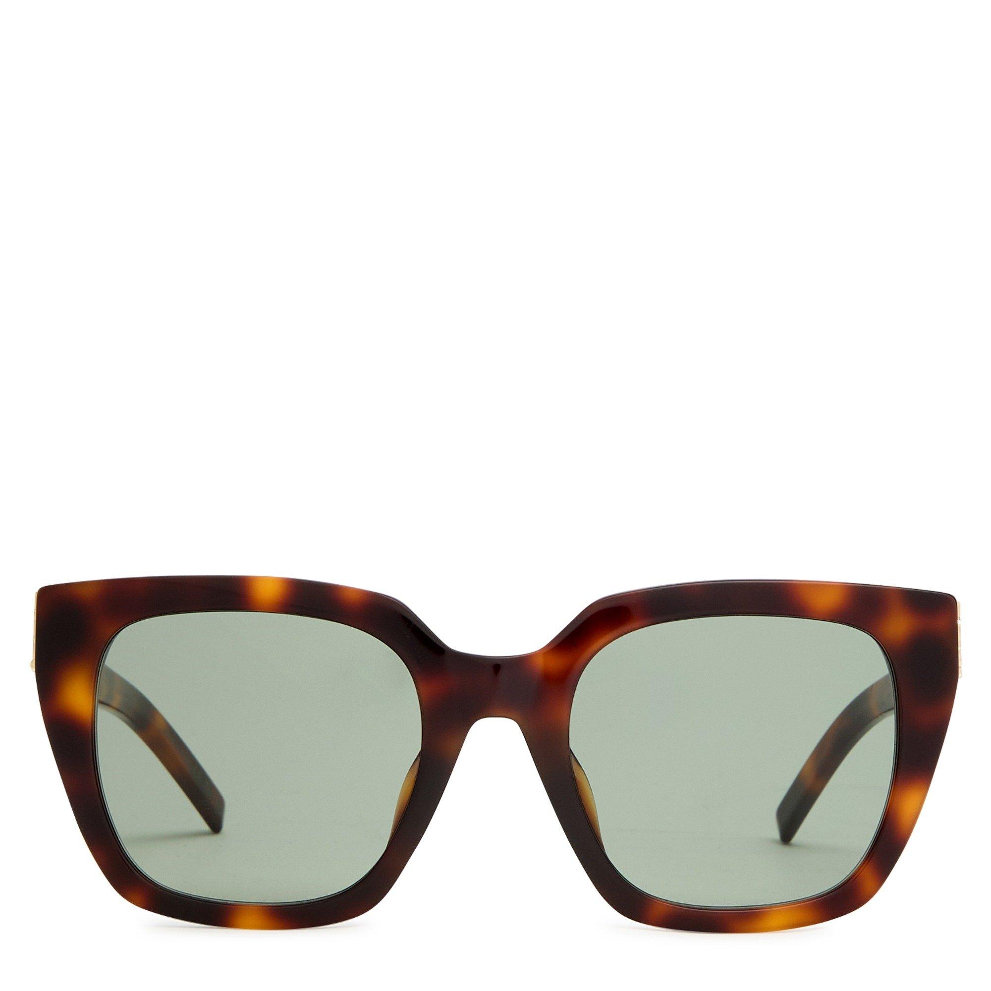 BROWN HAVANA - Saint Laurent - SL F OVERSIZED ACETATE SG - 2
