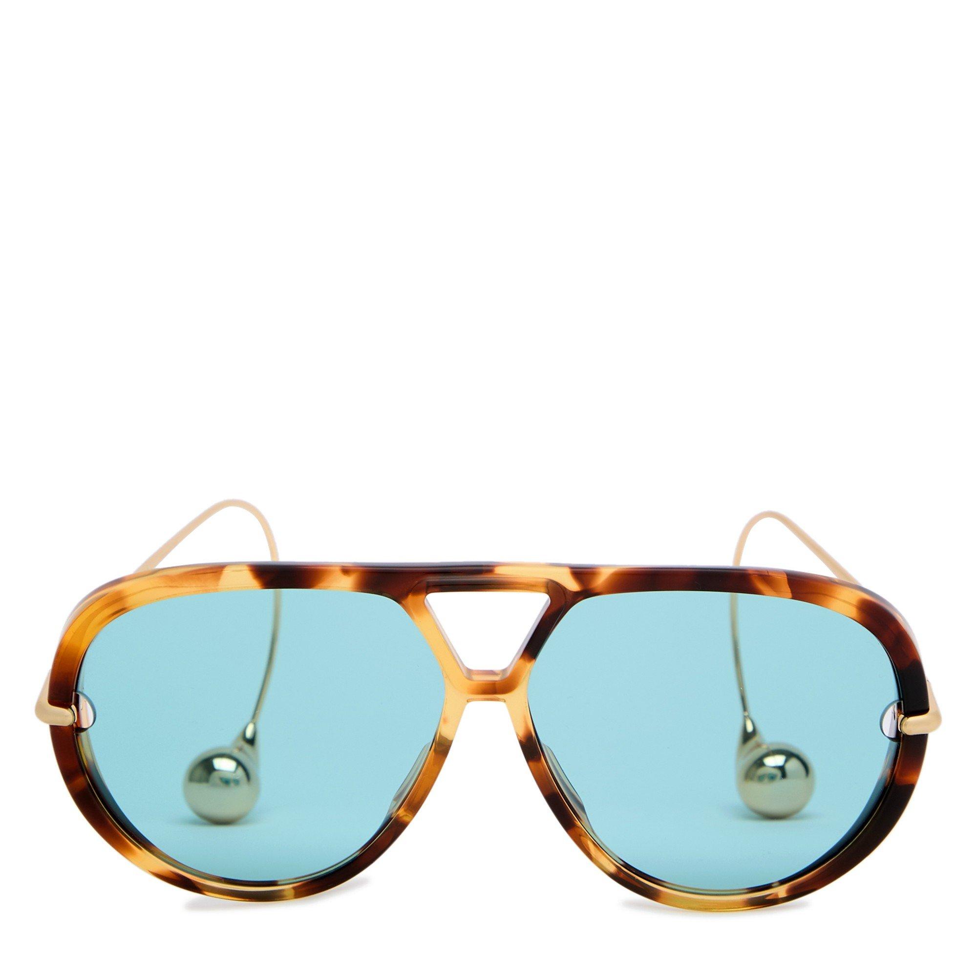 BROWN HAVANA - Bottega Veneta - BV F DROP AVIATOR SG - 1