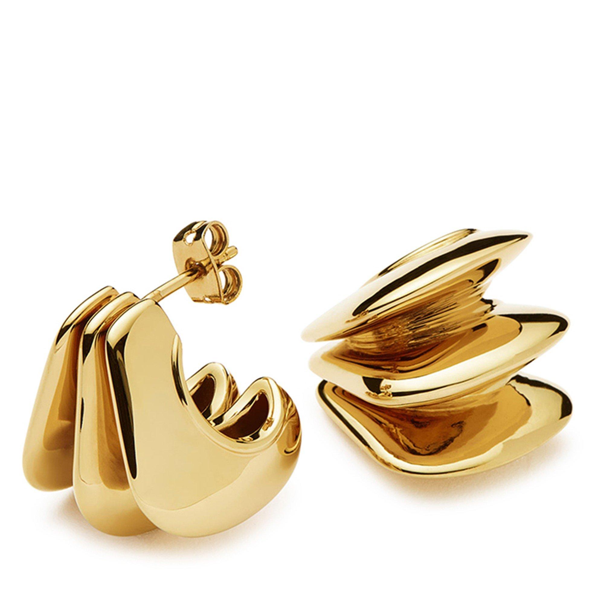GOLD - Missoma - TRIPLE RIDGE EARRINGS