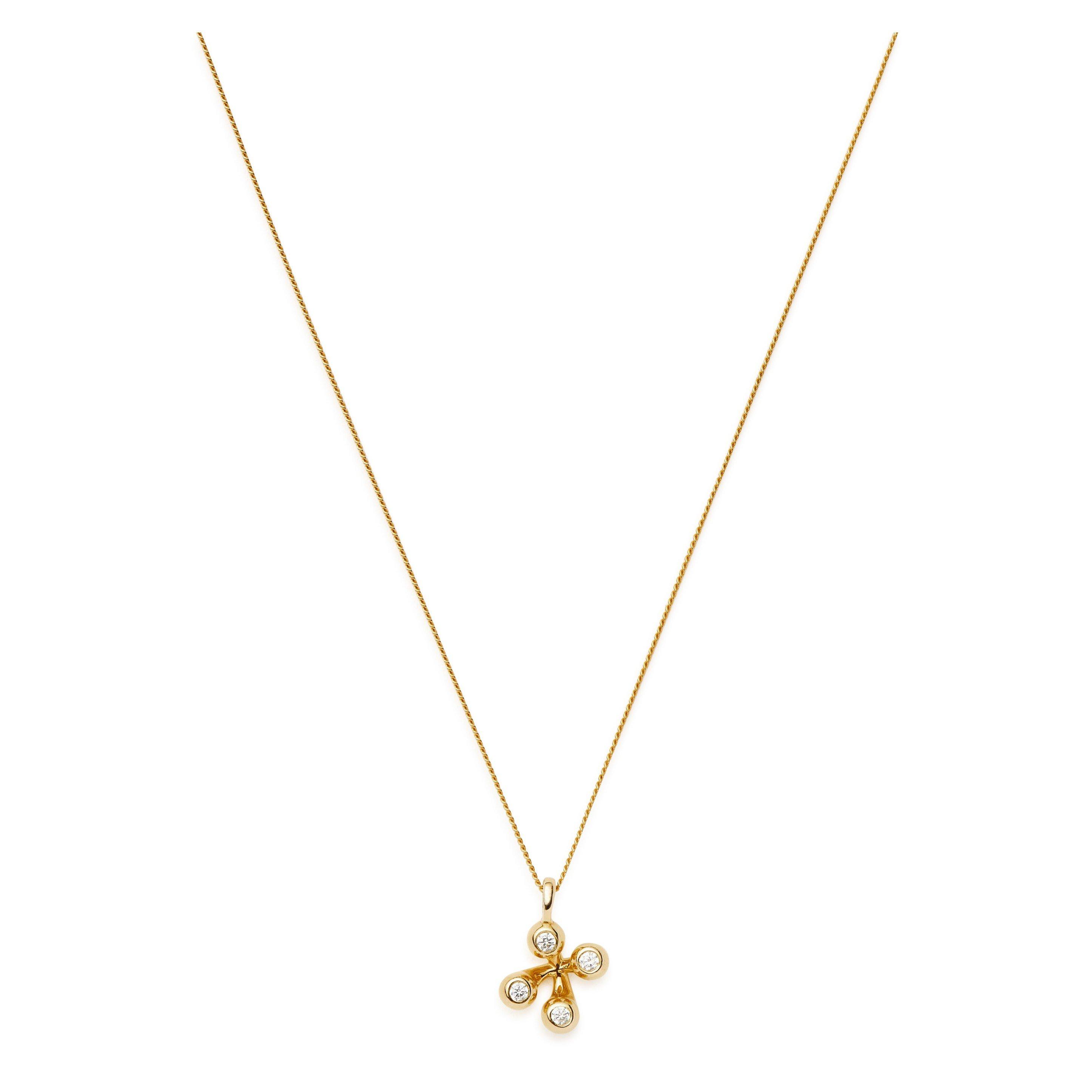 GOLD - Missoma - FLAG ATOMIC PETALS PENDANT NKL