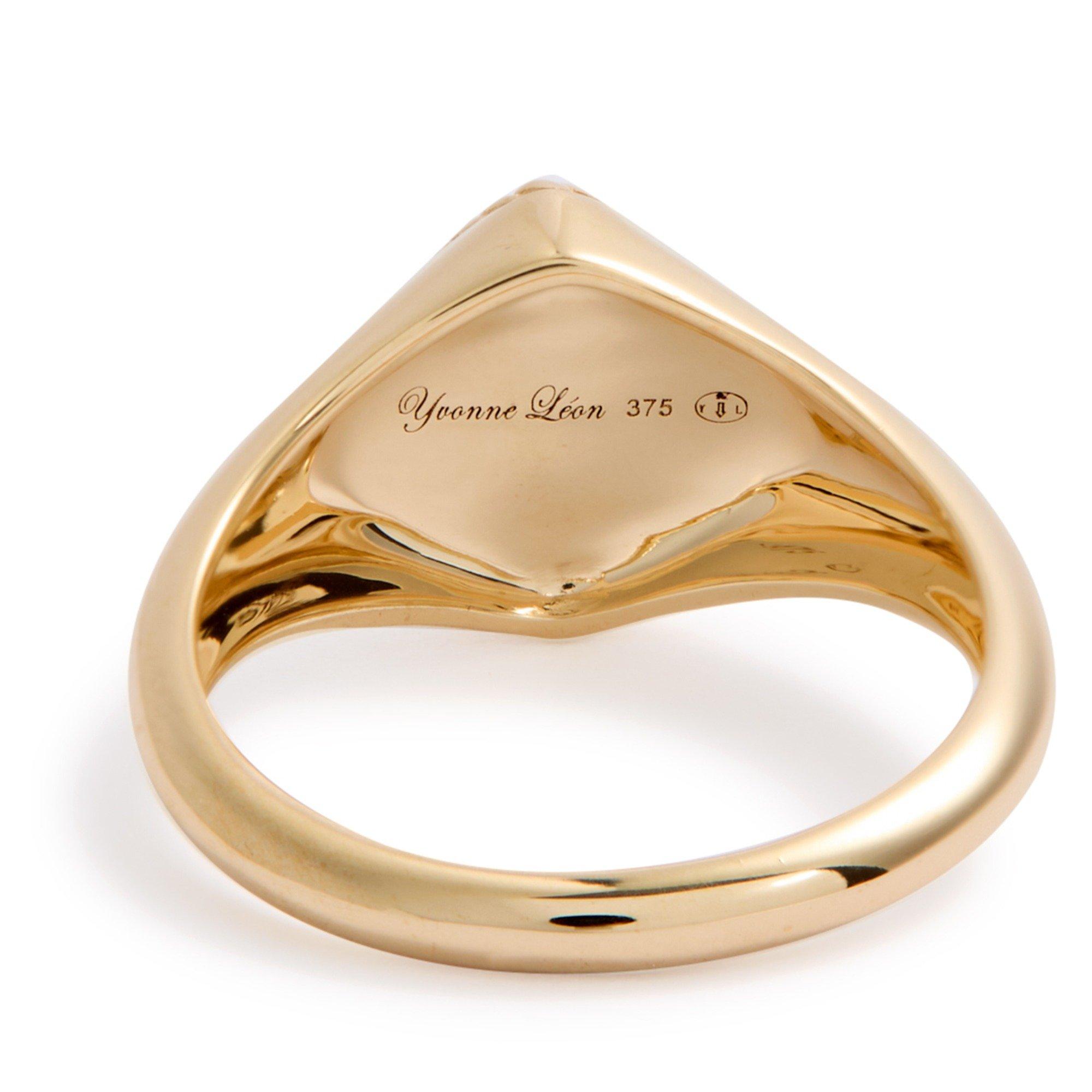 GREEN AND OTHER - Yvonne Leon - BABY CHEVALIERE MARQUISE RING - 4
