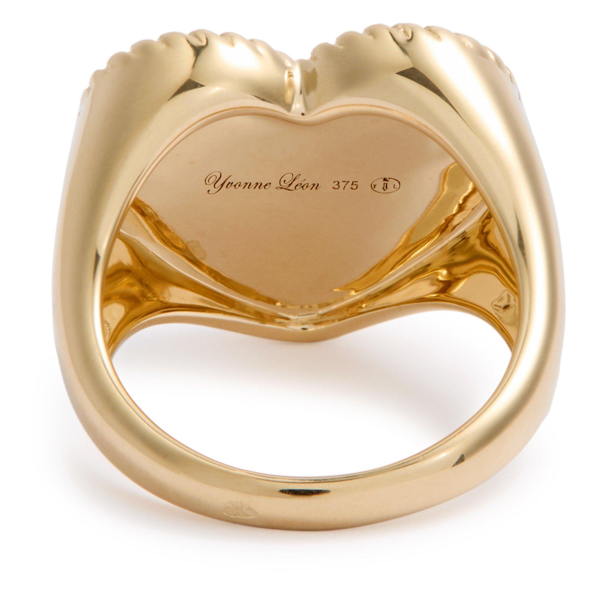 GOLD AND OTHER - Yvonne Leon - CHEVA COEUR ROSE HEART RING - 4