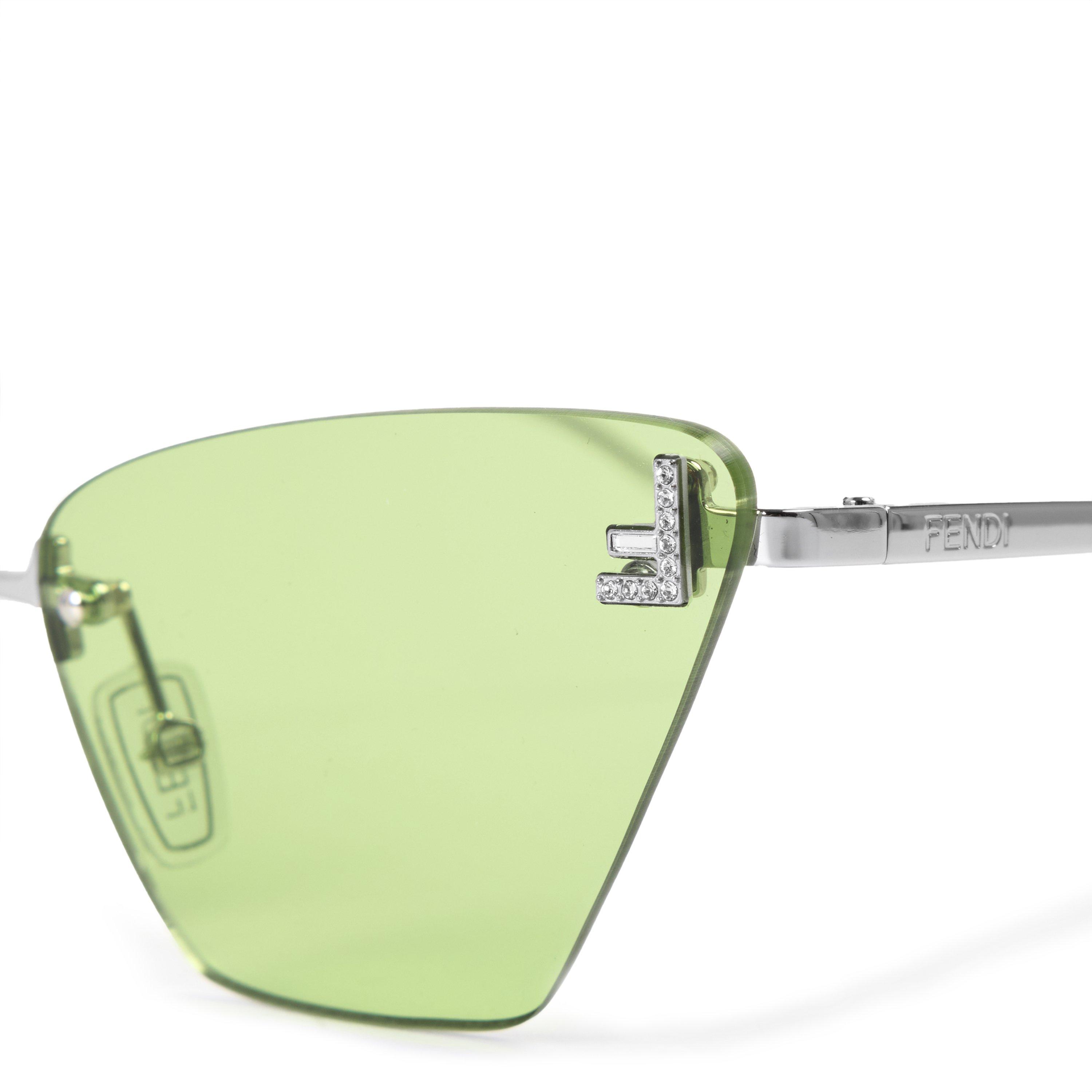 PINK - Fendi - Women's Rimless Metal Cat Eye Sunglasses - 3