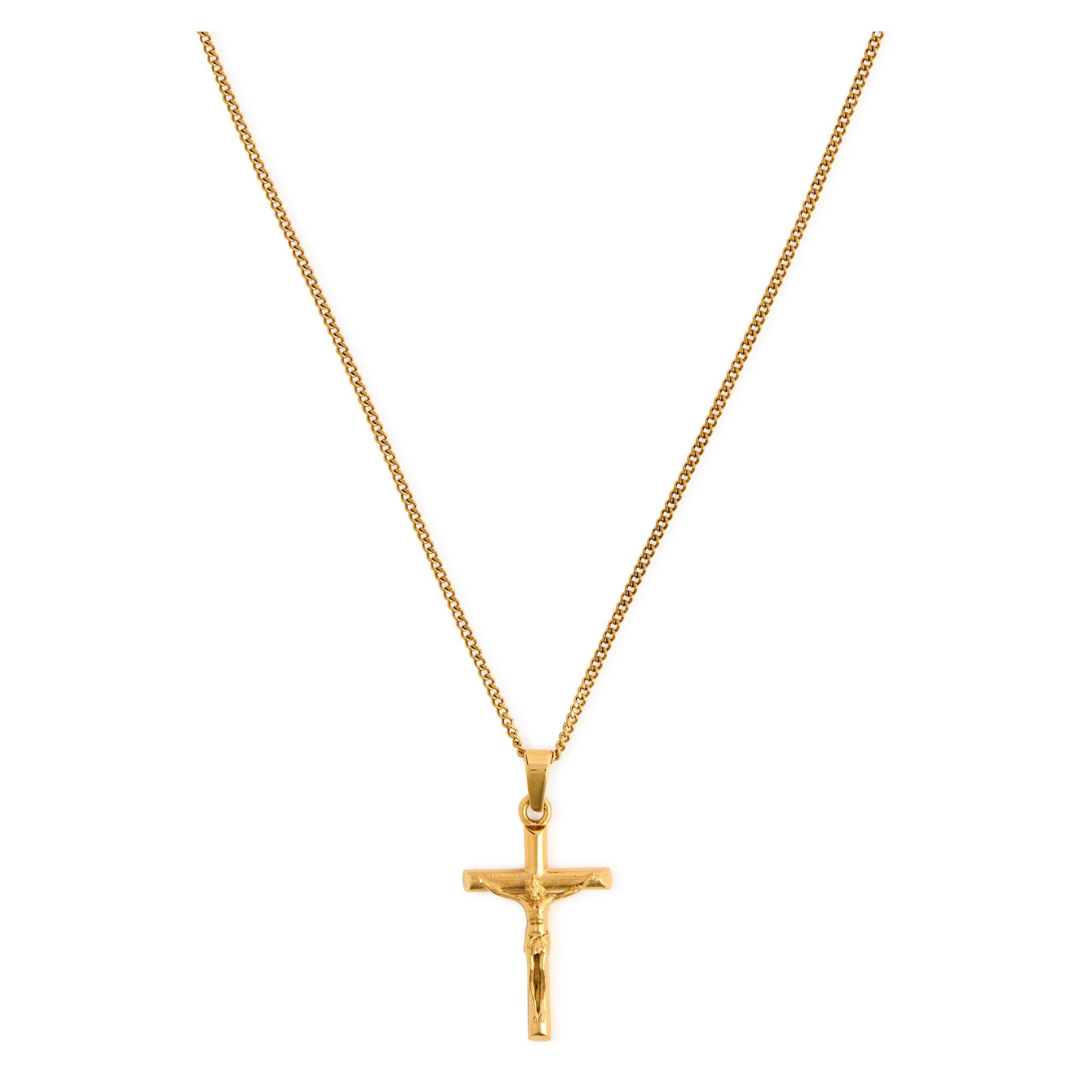 GOLD - CRAFTD - CRFTD NKLCE CRUCIFIX PENDNT