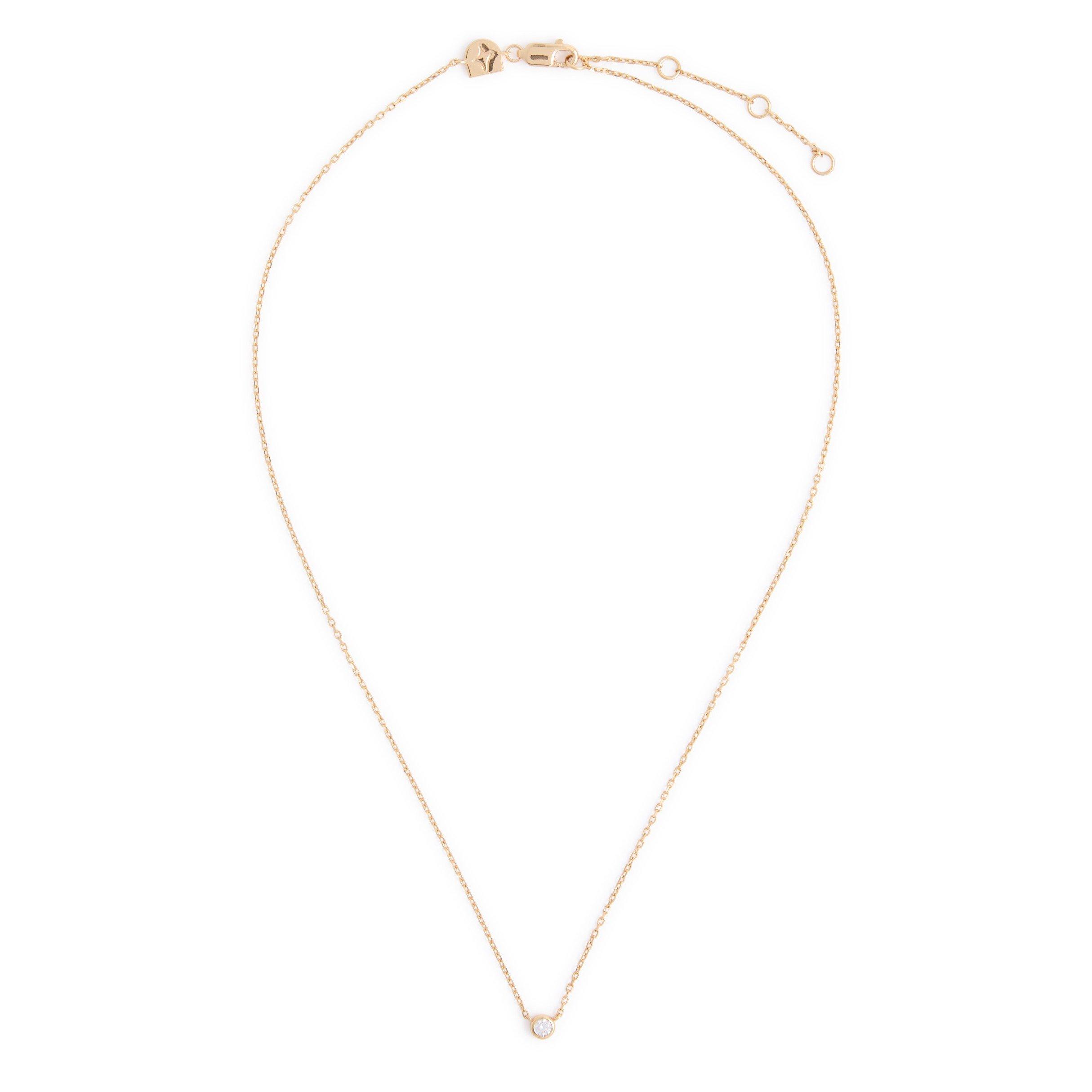 GOLD - Astrid and Miyu - Women's Essential Crystal Gold Pendant Necklace - 2