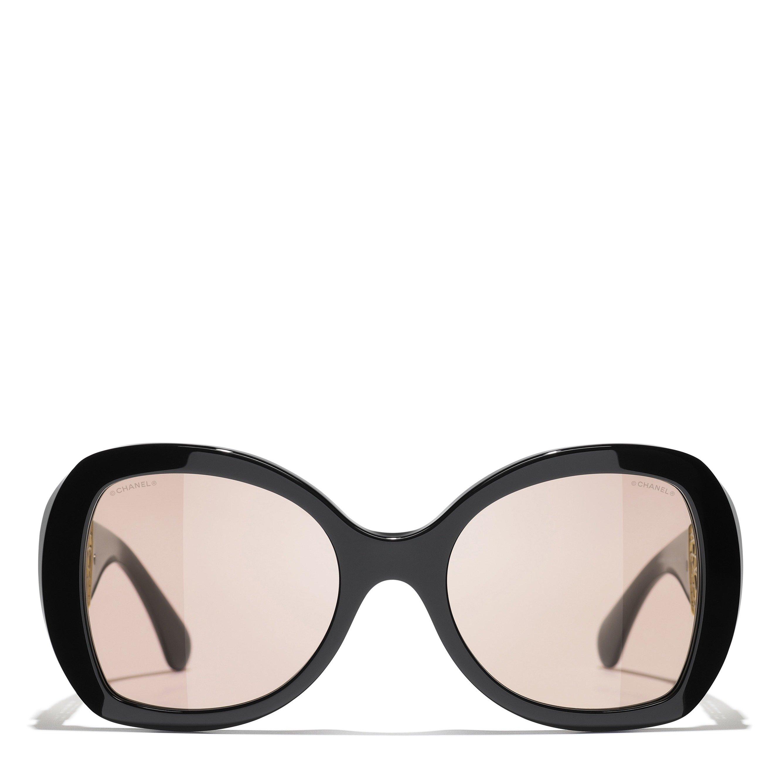 BLACK - CHANEL - CHANEL F ACETATE METAL BUTTERF - 2