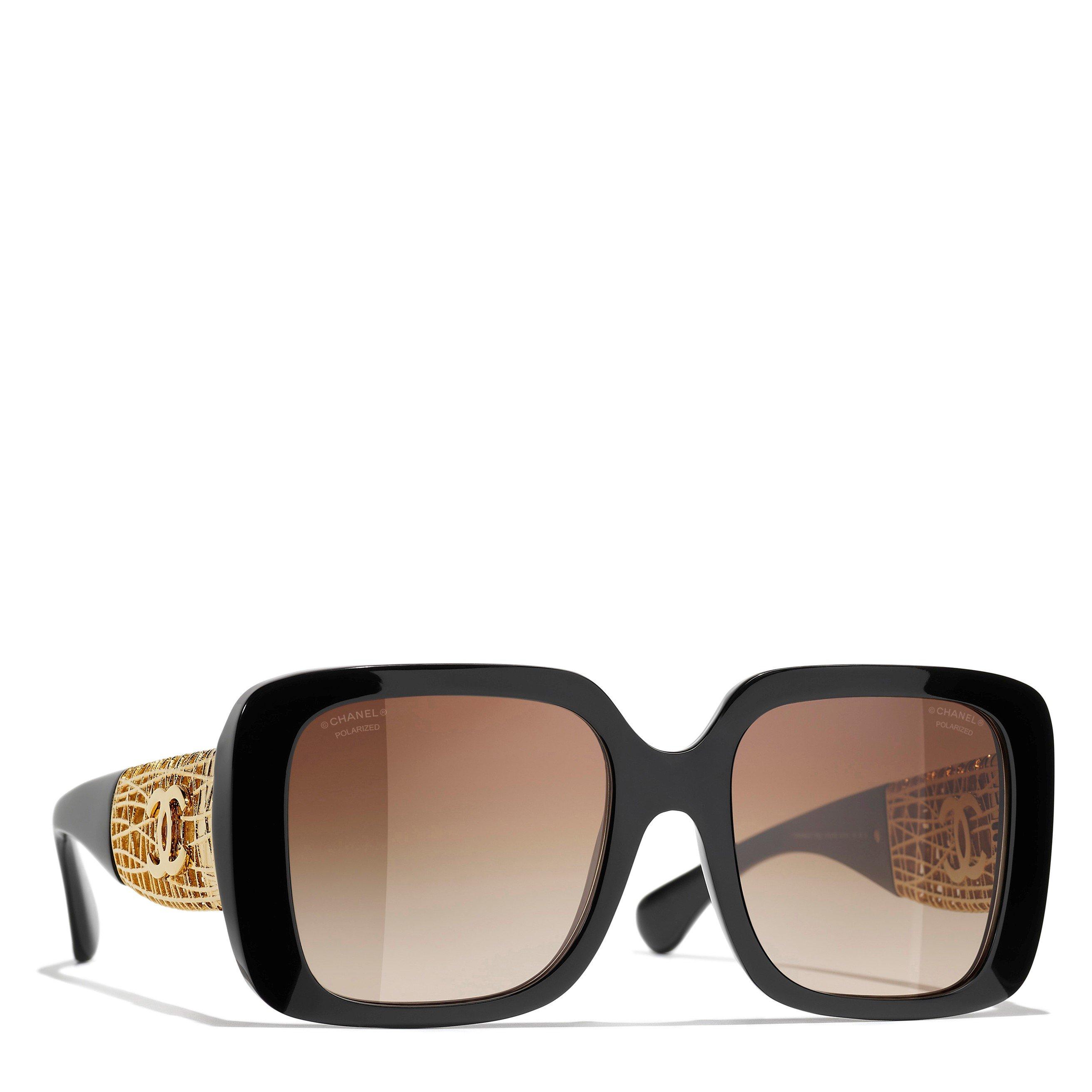 CHANEL F ACETATE METAL SQUARE
