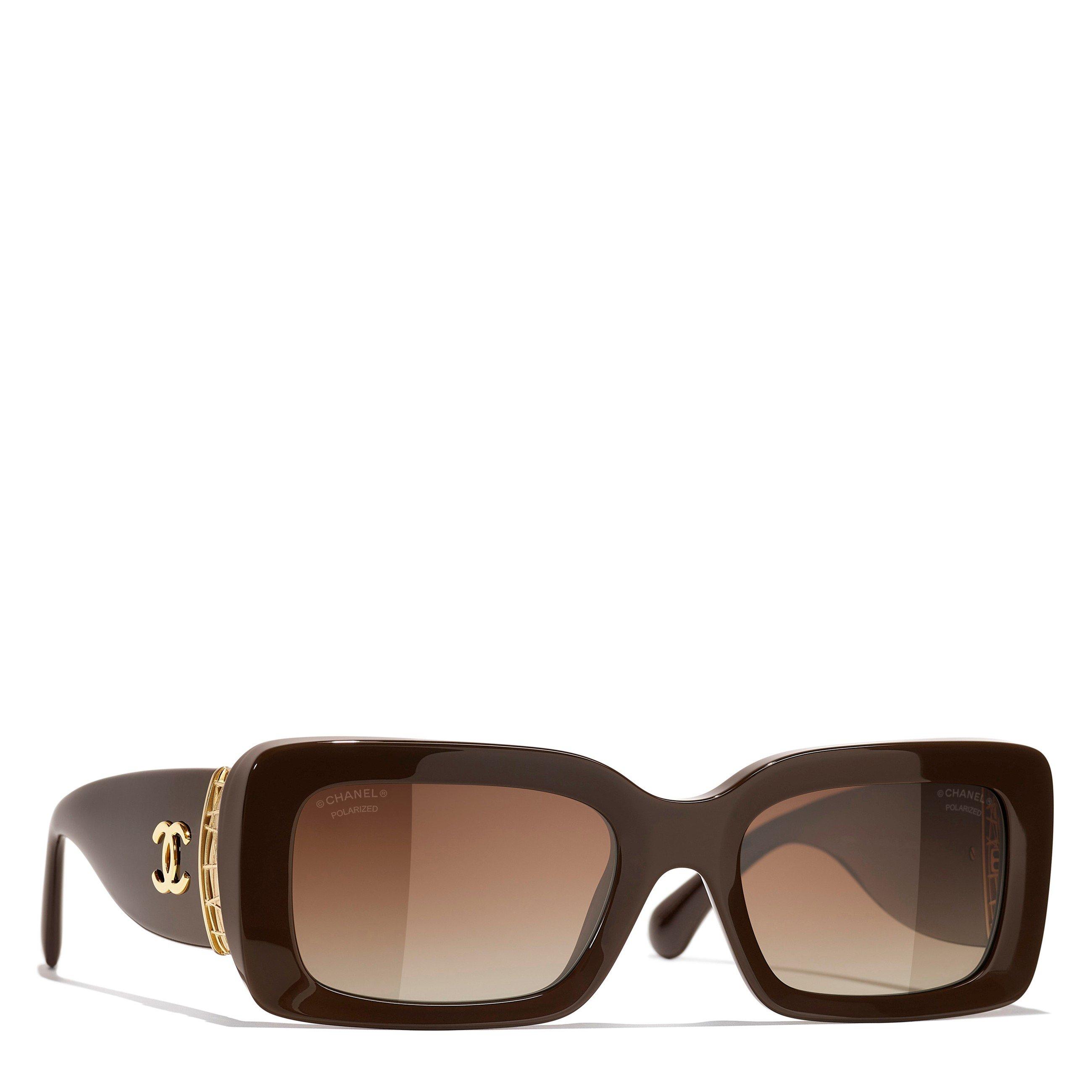BROWN BROWN - CHANEL - CHANEL F ACETATE RECTANGLE SG - 1