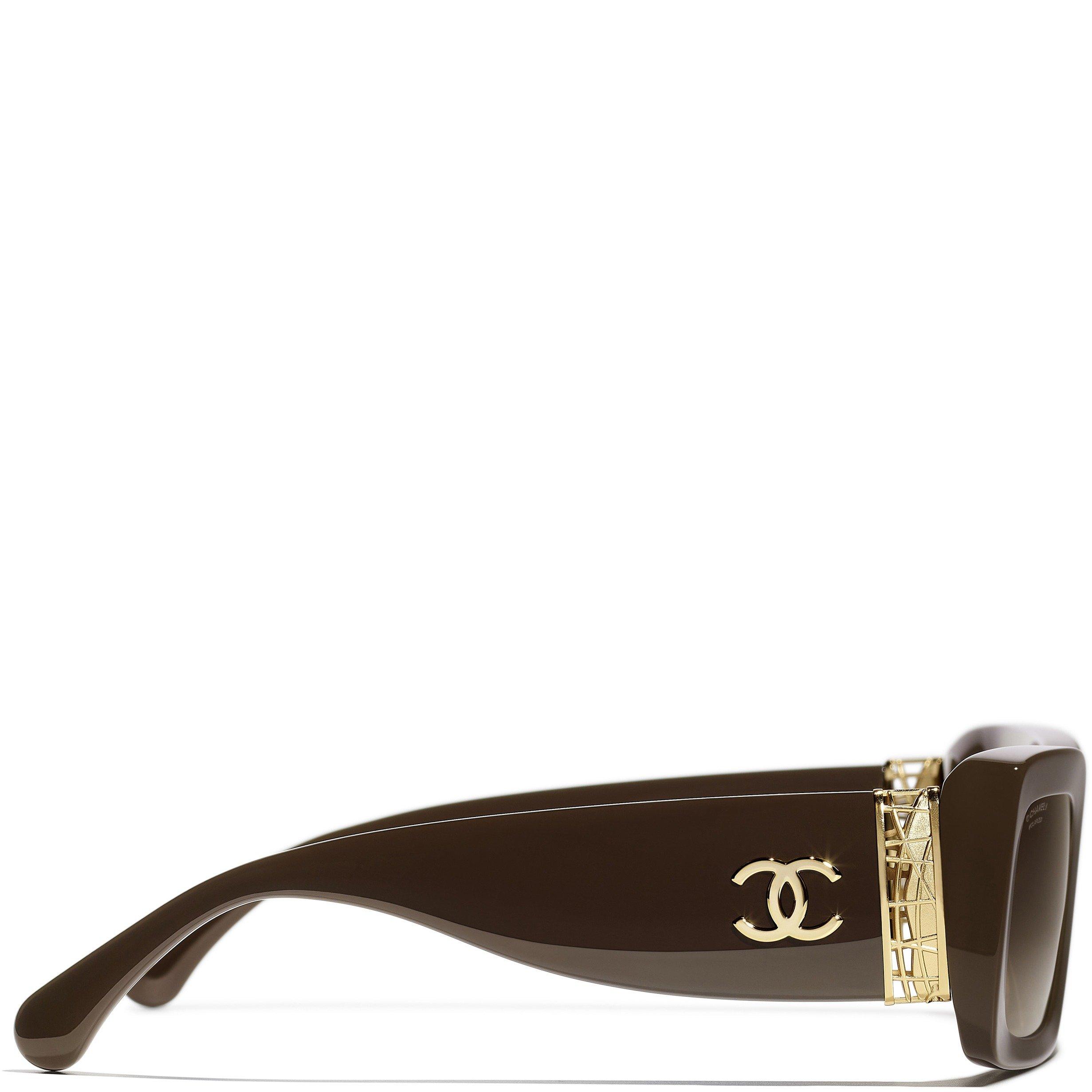 BROWN BROWN - CHANEL - CHANEL F ACETATE RECTANGLE SG - 3
