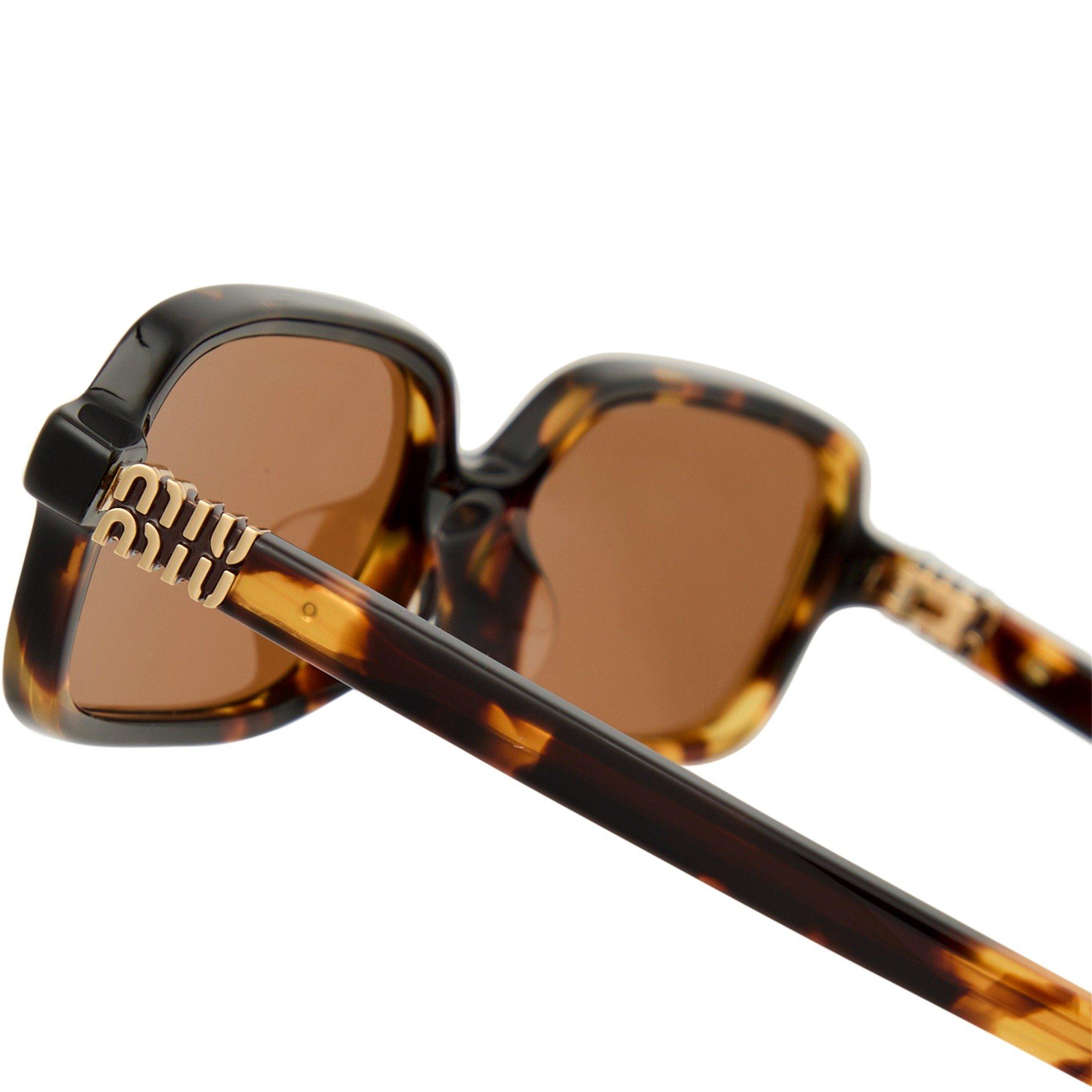 BROWN HAVANA - Miu Miu - MIU MIU F REGARD RECTANGLE ACE - 3