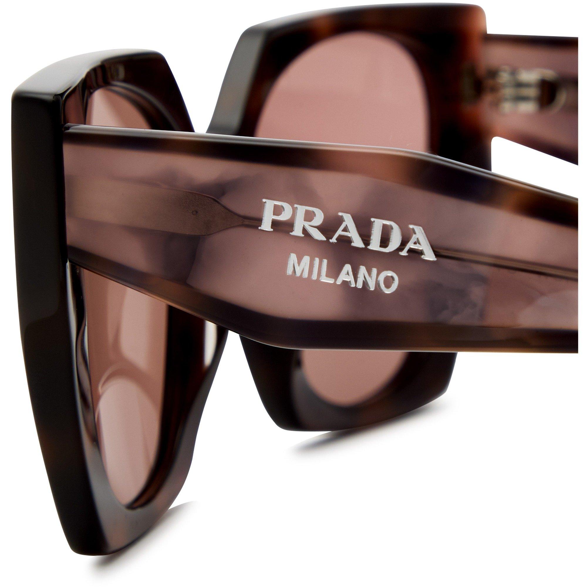 BROWN HAVANA - Prada - PRADA F LOGO OVERSIZED ACETATE - 3