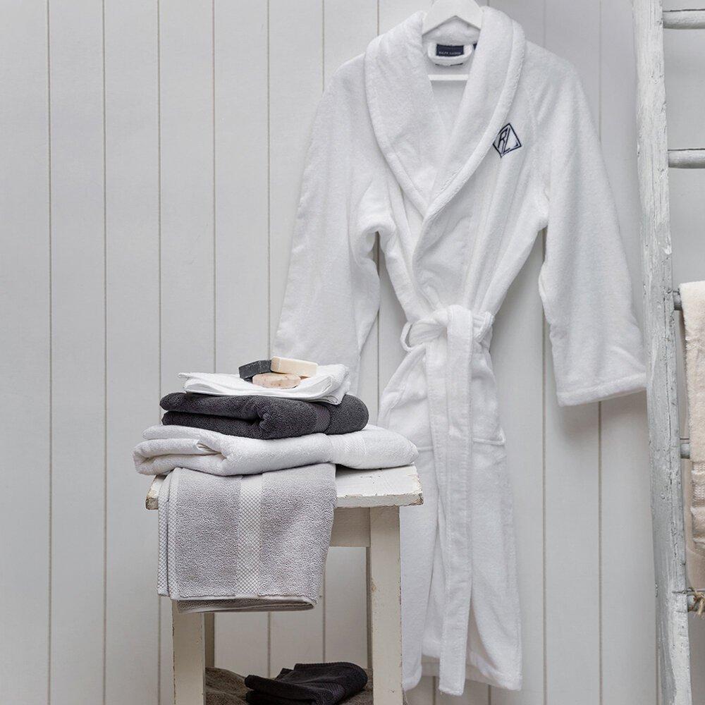White - Ralph Lauren Home - RalphLaurenHome Langdon Bath Robe - White - 2