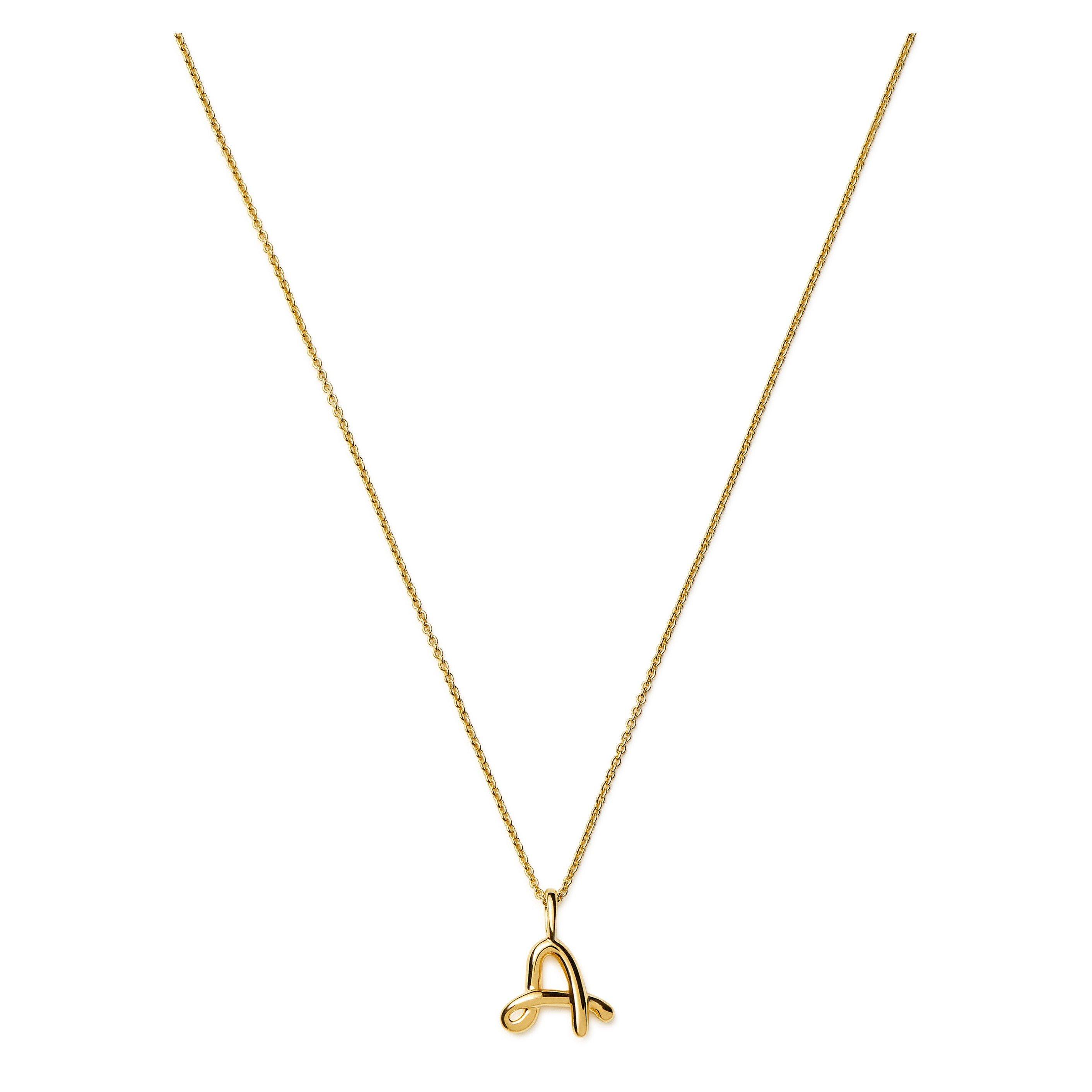 GOLD - Missoma - MOLTEN MINI INITIAL PENDANT A