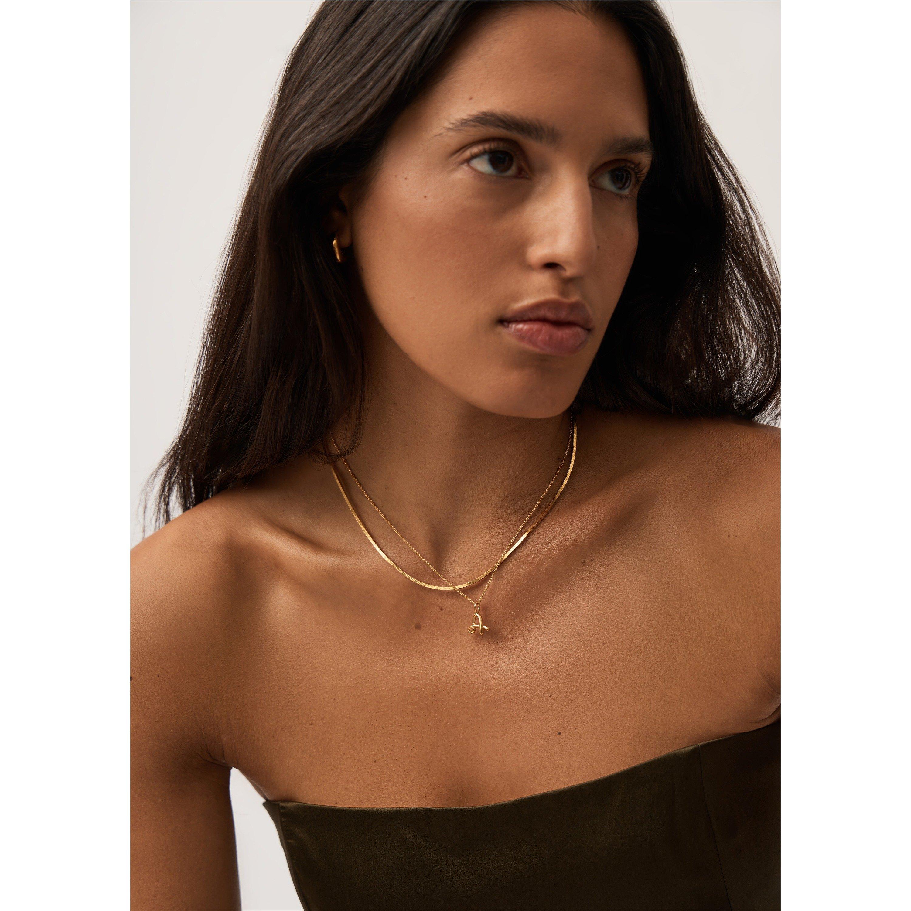 GOLD - Missoma - MOLTEN MINI INITIAL PENDANT A - 3