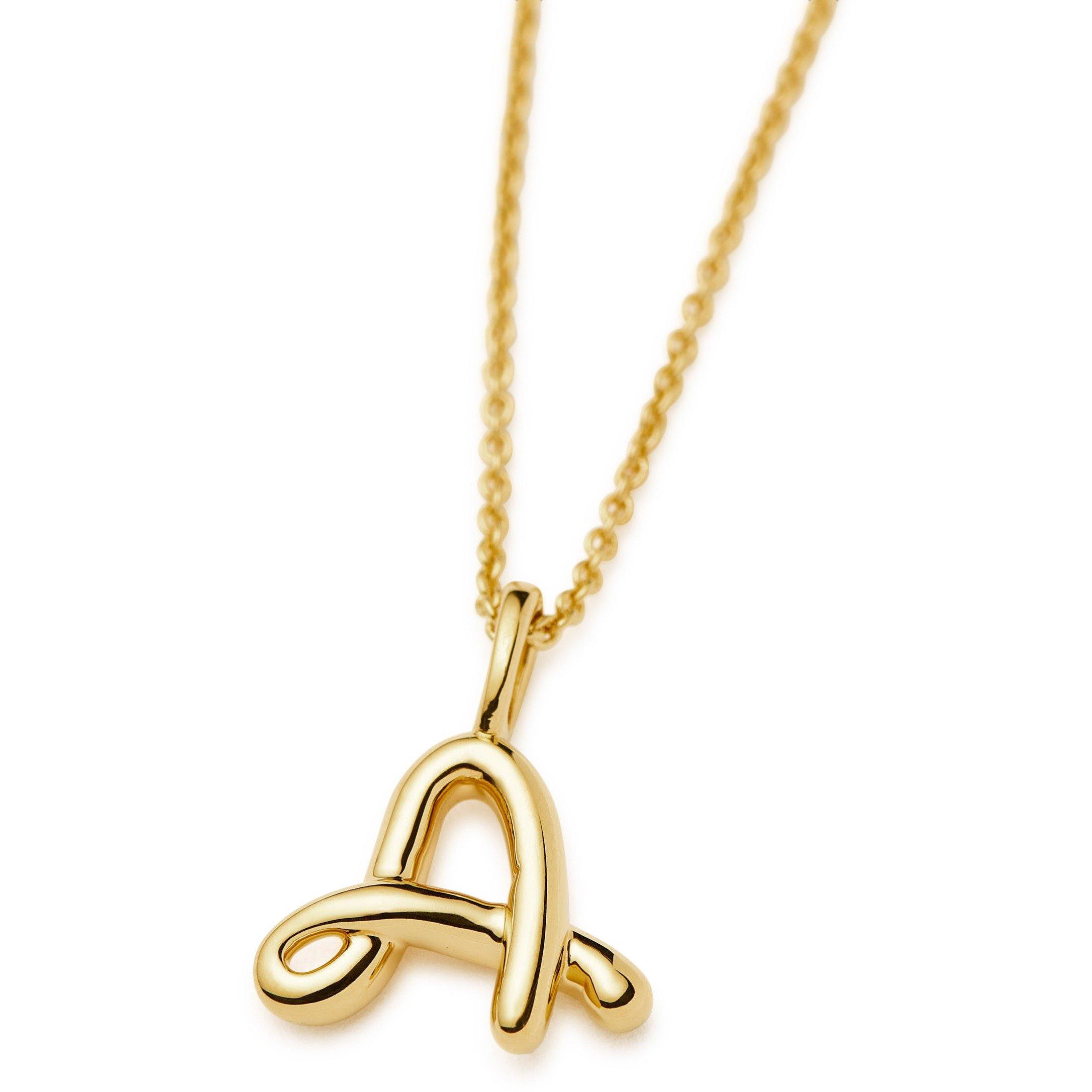 GOLD - Missoma - MOLTEN MINI INITIAL PENDANT A - 5