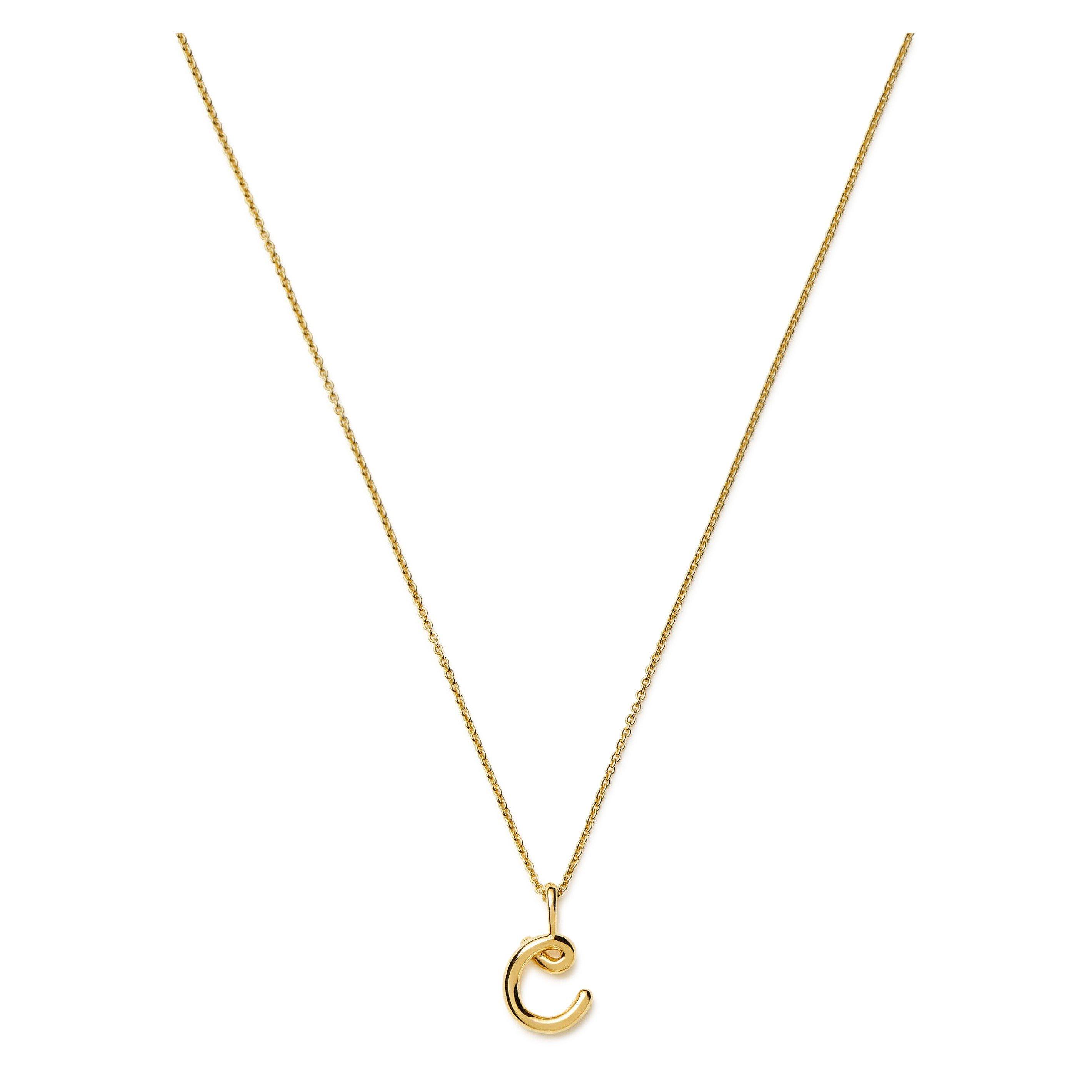 GOLD - Missoma - MOLTEN MINI INITIAL PENDANT C - 1