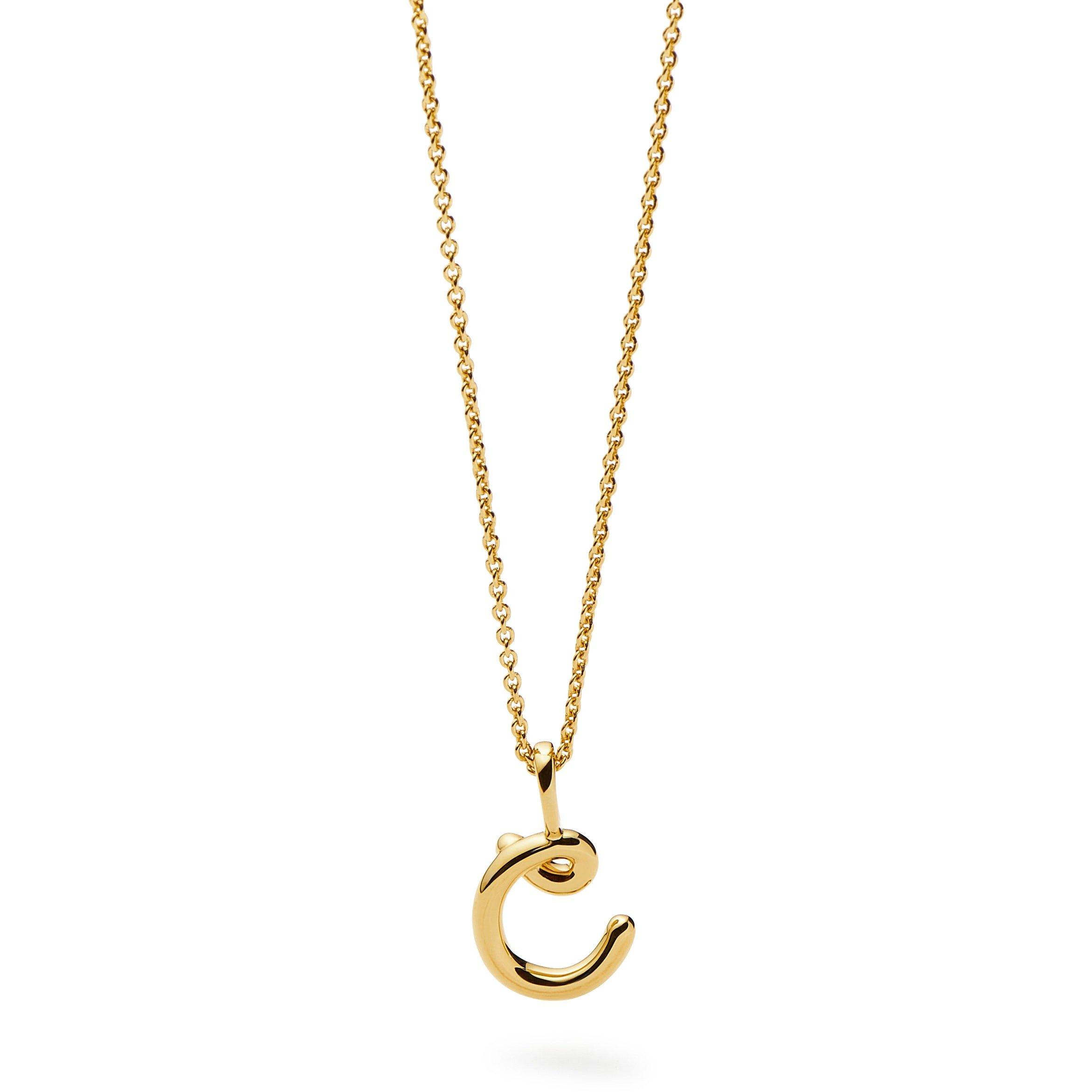 GOLD - Missoma - MOLTEN MINI INITIAL PENDANT C - 4