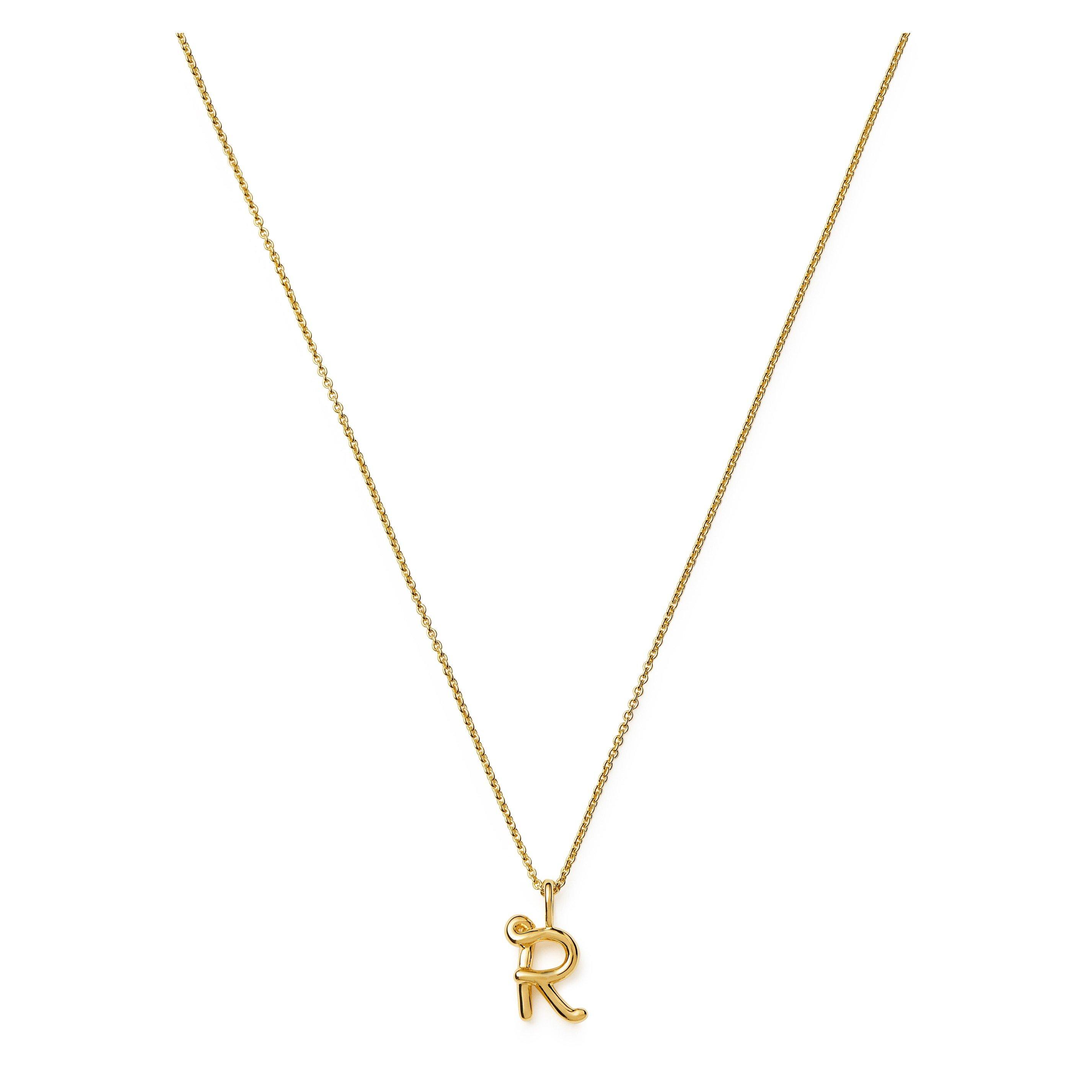 GOLD - Missoma - MOLTEN MINI INITIAL PENDANT R