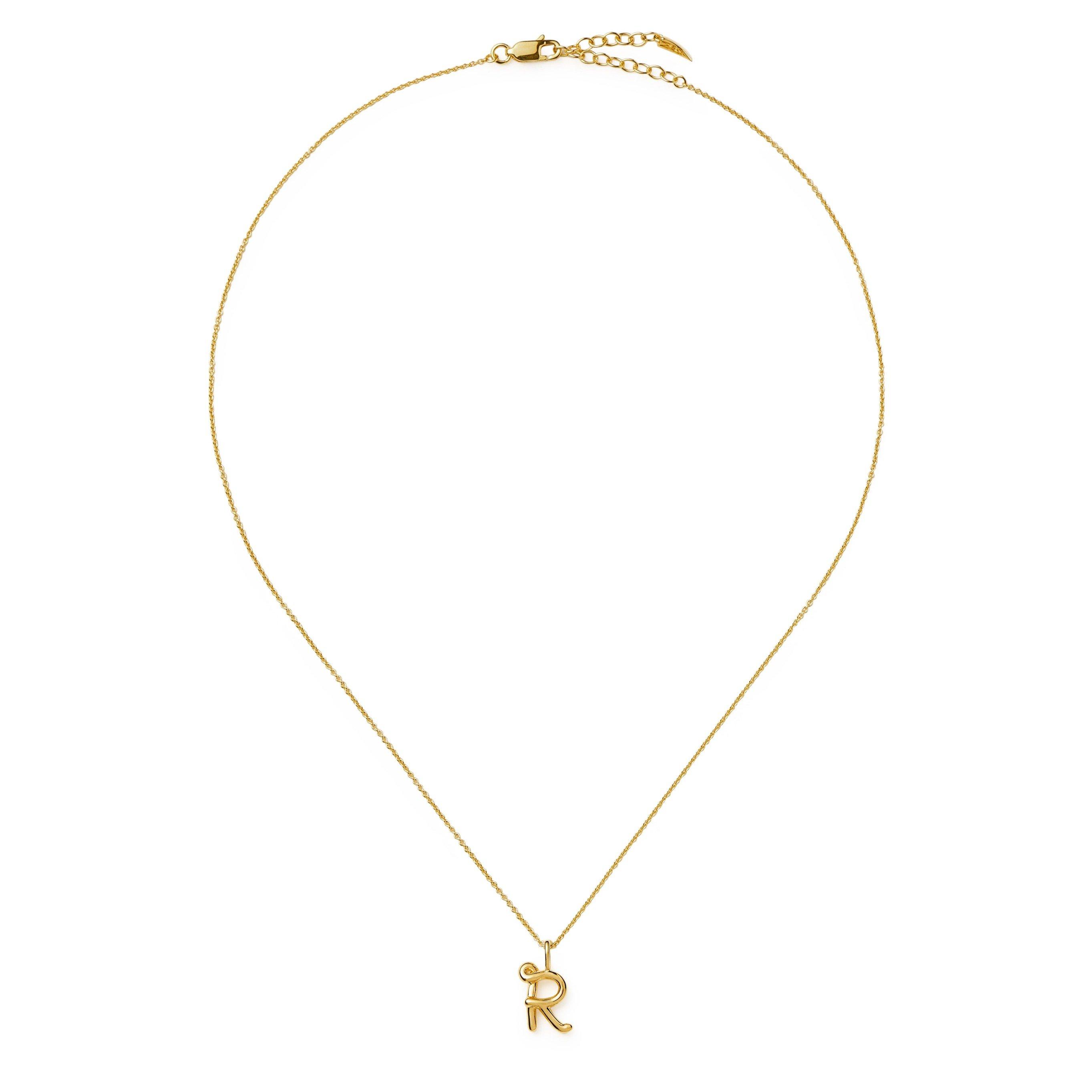 GOLD - Missoma - MOLTEN MINI INITIAL PENDANT R - 2