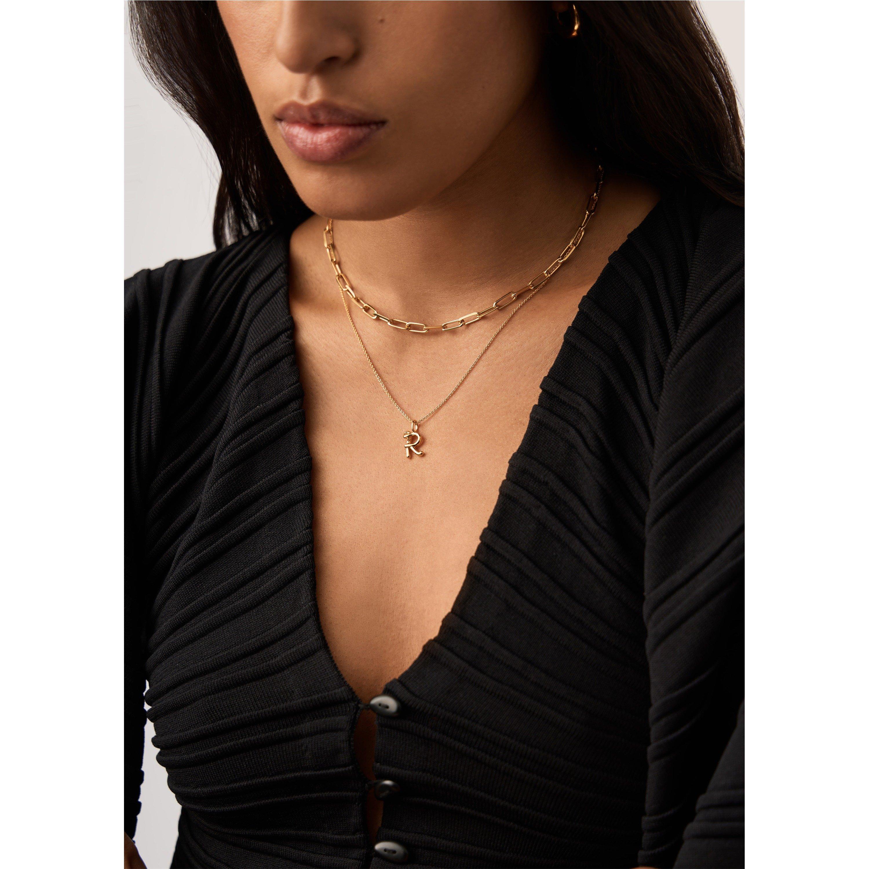 GOLD - Missoma - MOLTEN MINI INITIAL PENDANT R - 3