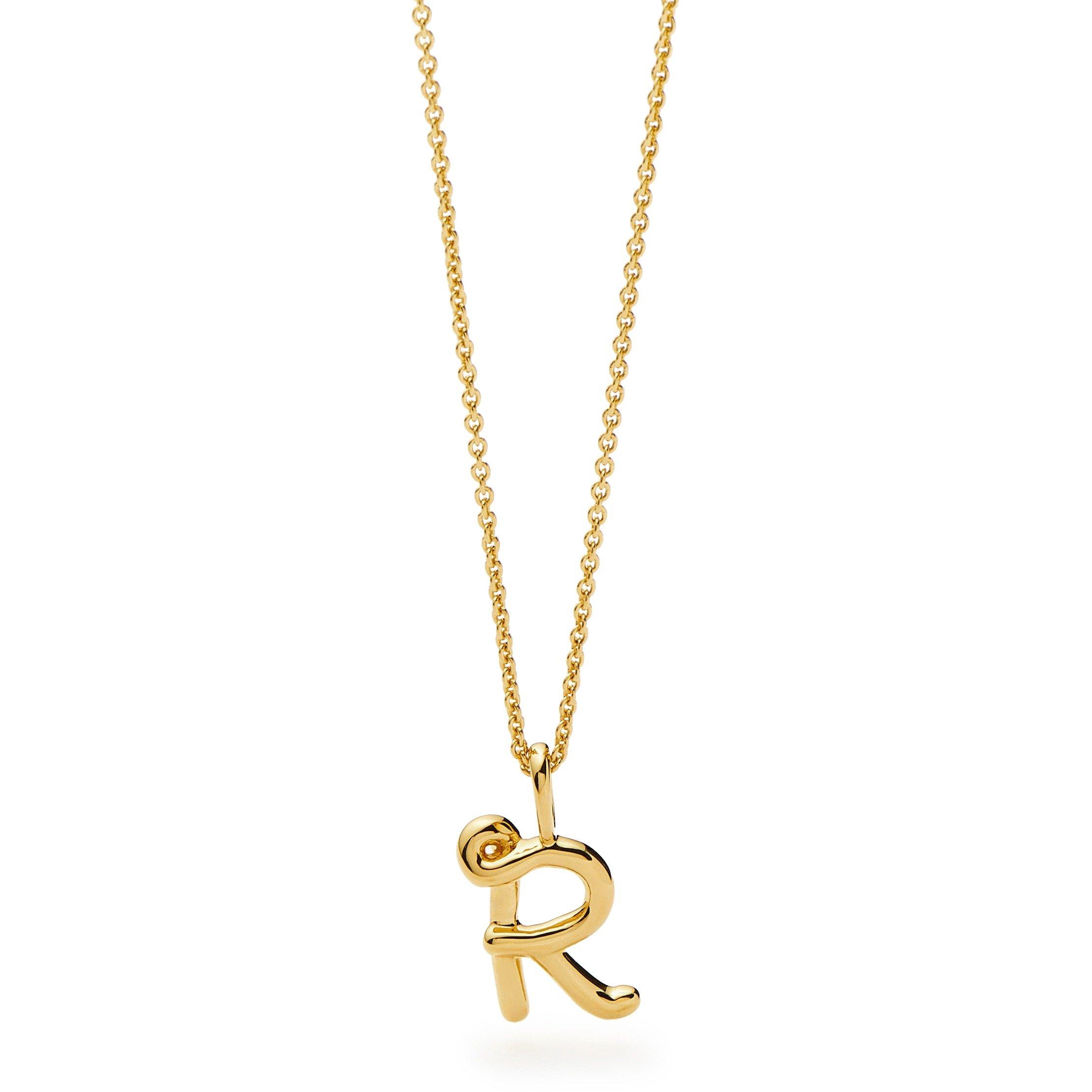GOLD - Missoma - MOLTEN MINI INITIAL PENDANT R - 4