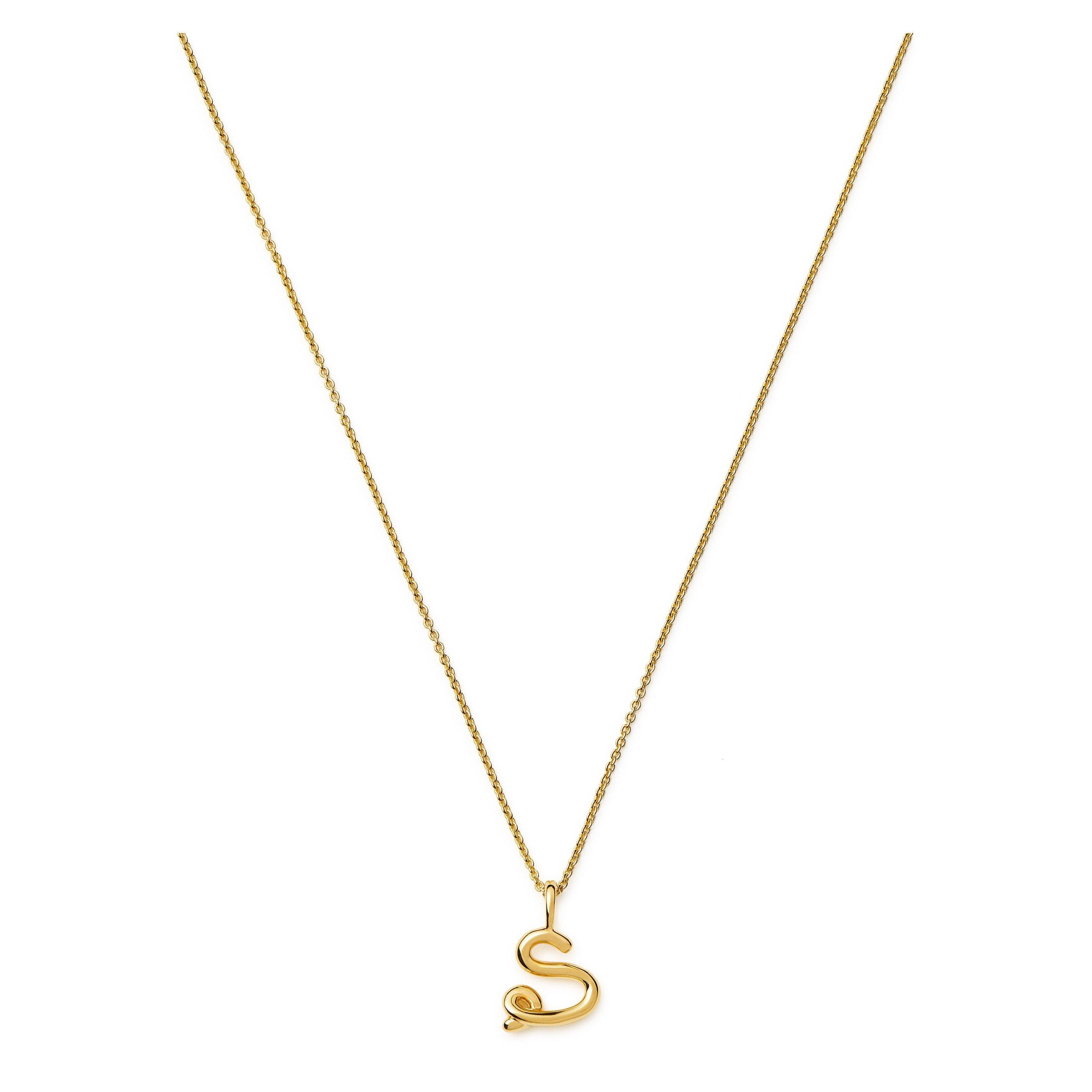 GOLD - Missoma - MOLTEN MINI INITIAL PENDANT S